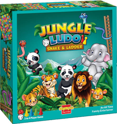 YUIOP - Jungle Ludo Snakes & Ladder - Jungle Theme - Classic Board Game For Kids YUIOP - Jungle Ludo Snakes & Ladder - Jungle Theme - Classic Board Game For Kids
