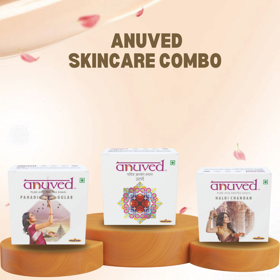 Anuved Deodorizing Utane, Haldi Chandan and Pahadi Gulab Bathing Bar for All Skin Type ( Pack of 3 ) Anuved Deodorizing Utane, Haldi Chandan and Pahadi Gulab Bathing Bar for All Skin Type ( Pack of 3 )