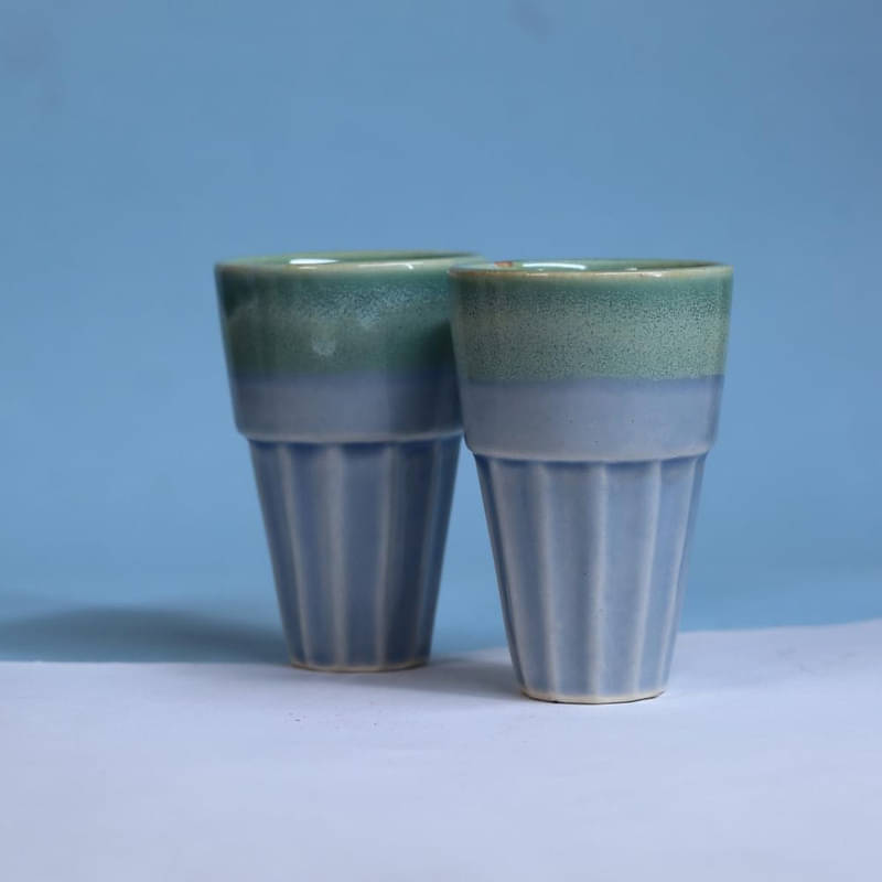     			Rare Planet Terracotta Kulhad Solid Ceramic Tea Cup 100 ml ( Pack of 2 )
