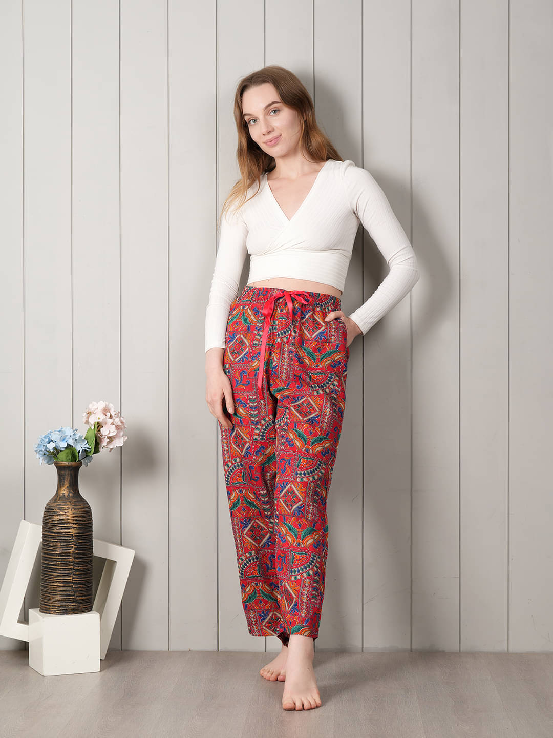     			STYLE SHOES Multi Color Cotton Blend Women's Nightwear Pyjama ( Pack of 1 )
