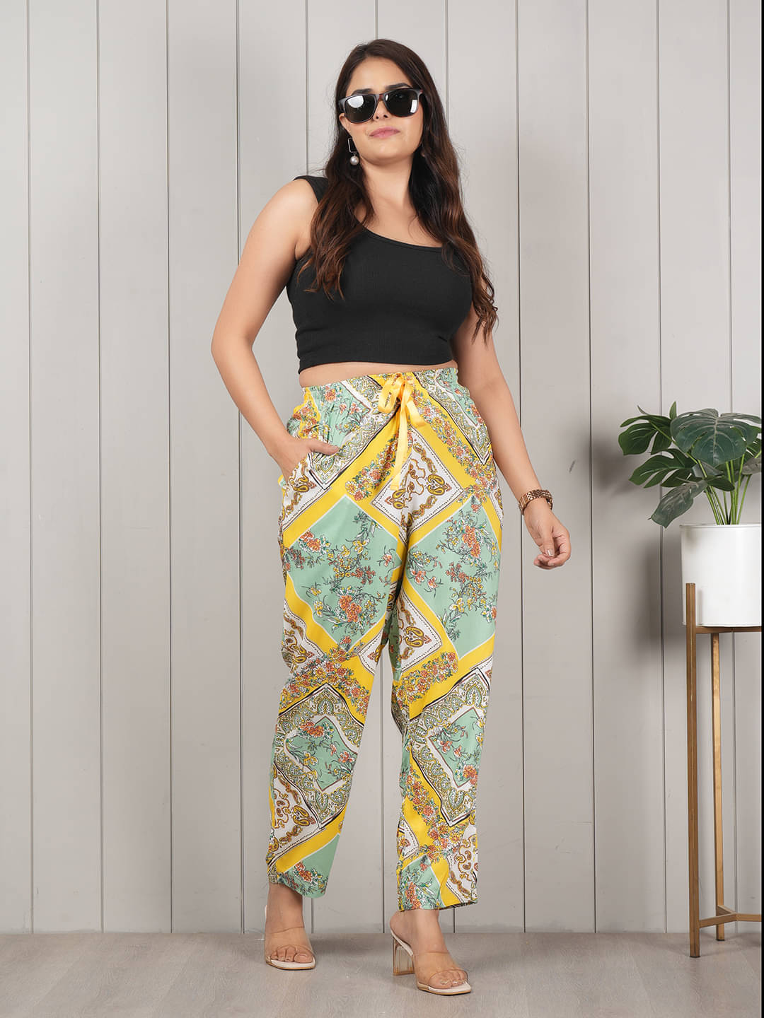     			STYLE SHOES Multi Color Cotton Blend Women's Nightwear Pyjama ( Pack of 1 )