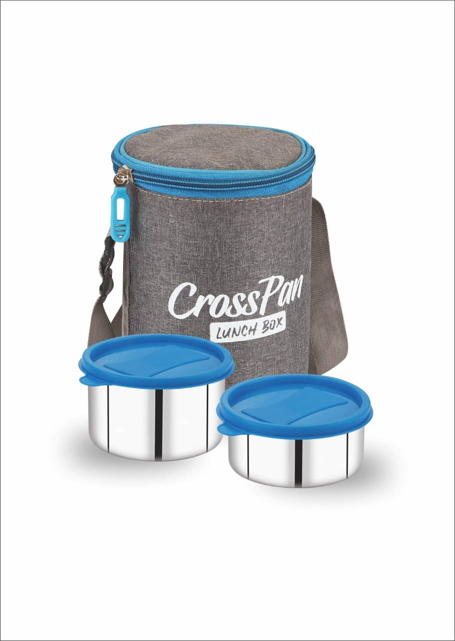 CrossPan 2 Container ZION ULTRA Stainless Steel Insulated Lunch Box 2 - Container ( Pack of 1 ) CrossPan 2 Container ZION ULTRA Stainless Steel Insulated Lunch Box 2 - Container ( Pack of 1 )