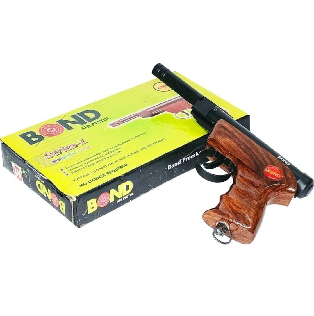 Heavy Bnd Wooden Air gun Pistol 200 Pellet Free and Cover free Heavy Bnd Wooden Air gun Pistol 200 Pellet Free and Cover free