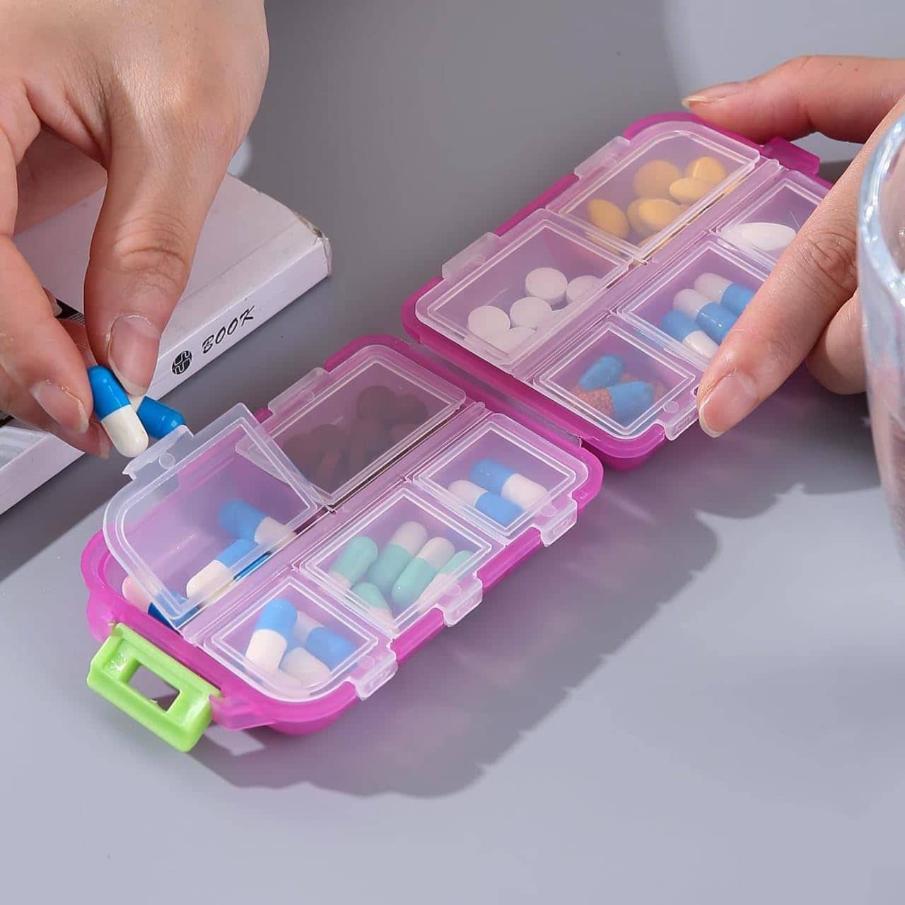 Arni Medicine Pill Box Plastic Multicolor Multi-Purpose Container ( Set of 1 )