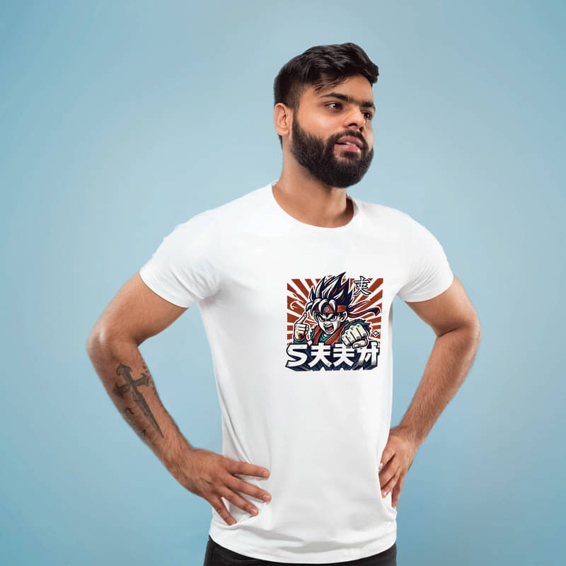 BINAYAK Men Cotton Regular Fit Printed T-Shirt ( White ) BINAYAK Men Cotton Regular Fit Printed T-Shirt ( White )