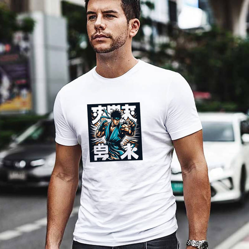 BINAYAK Men Cotton Regular Fit Printed T-Shirt ( White )     			BINAYAK Men Cotton Regular Fit Printed T-Shirt ( White )
