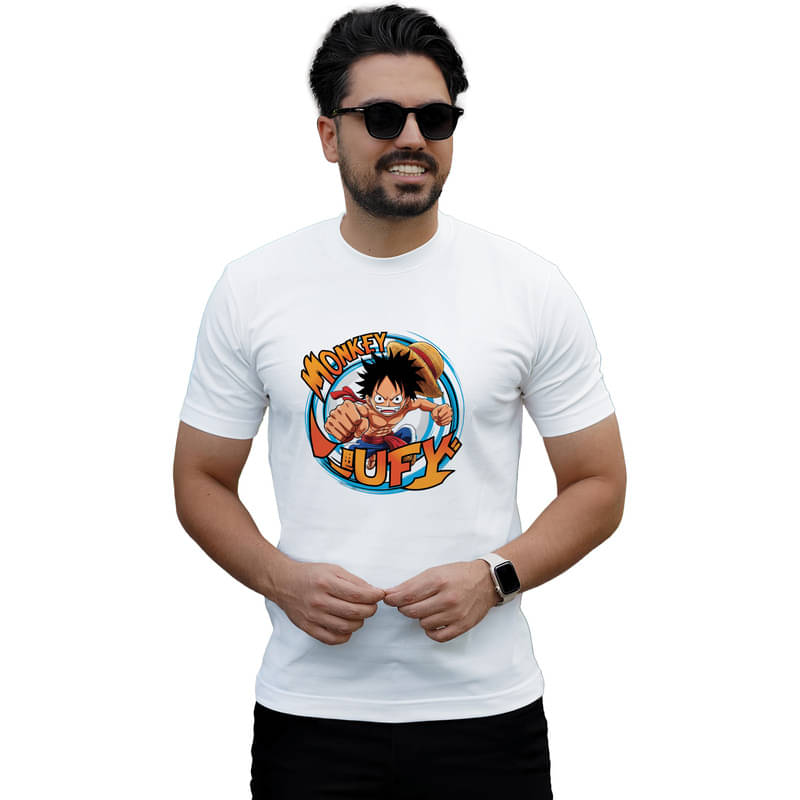     			BINAYAK Men Cotton Regular Fit Printed T-Shirt ( White )