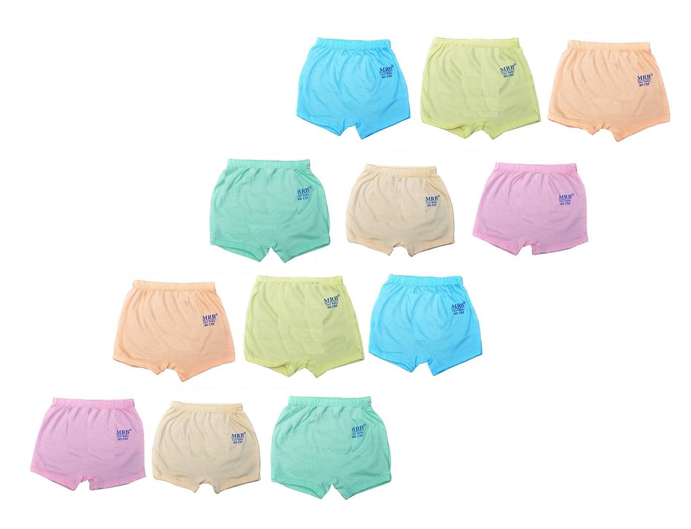     			MRB Pack of 12 Baby Boys Cotton Blend Briefs ( Multicolor )