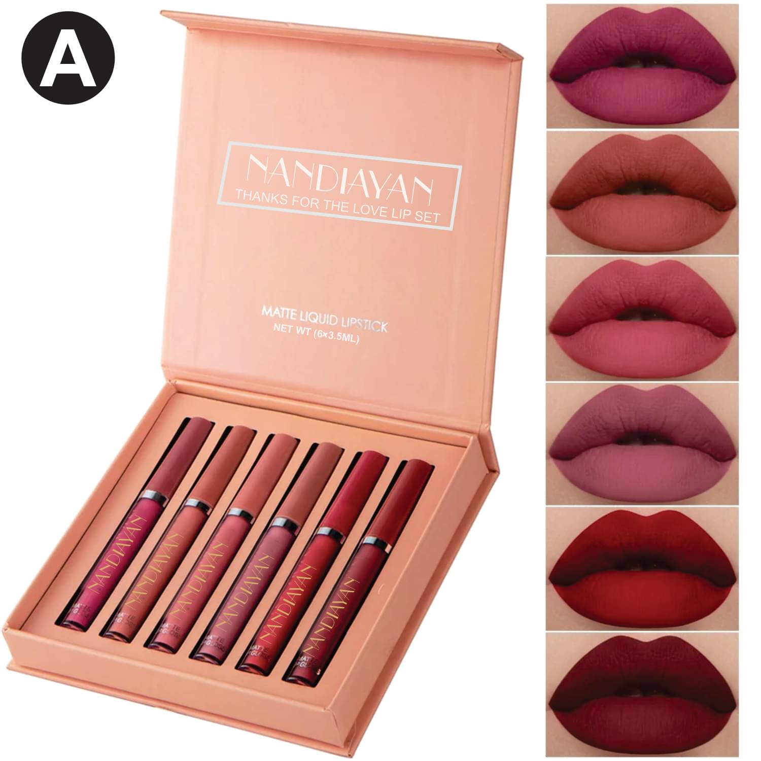     			NANDIAYAN Multi Matte Long Lasting Liquid Lipstick (Pack of 6)