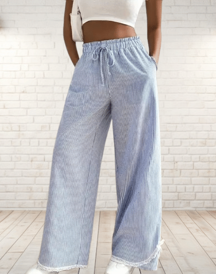     			NAV DURGA FASHION Pack of 1 Cotton Blend Straight Women's Casual Pants ( Blue )