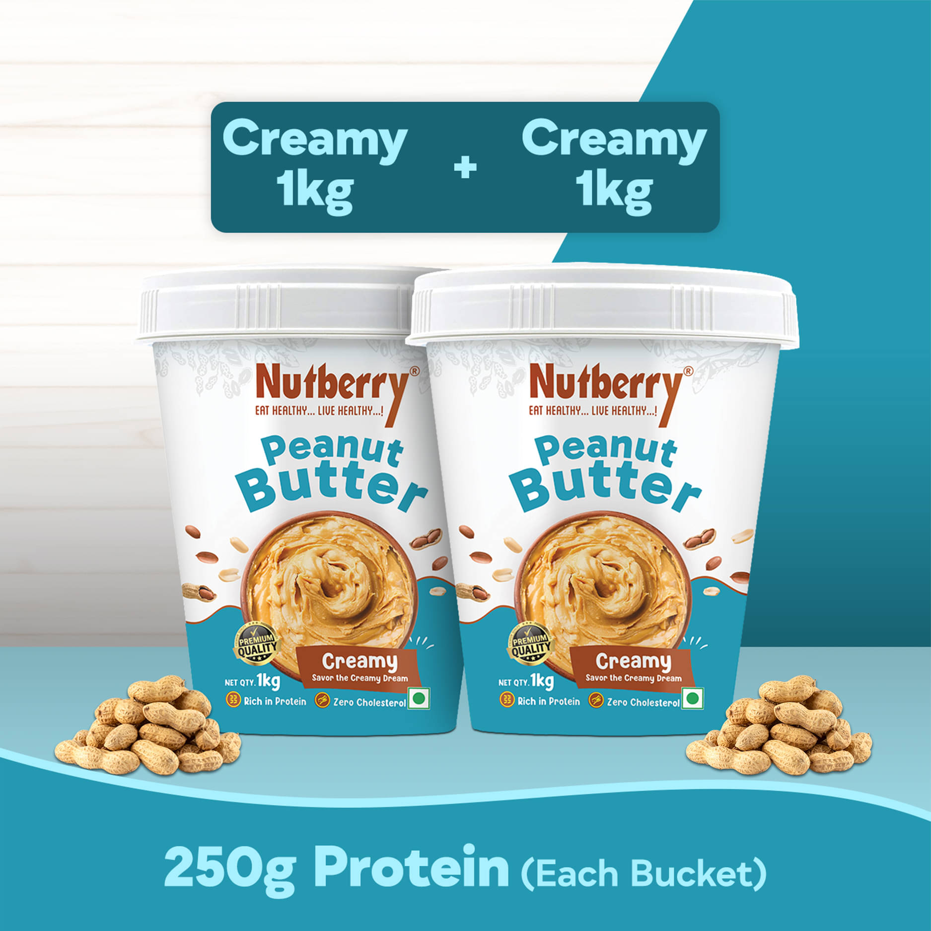 Nutberry 2 kg Creamy Nut Butter ( Pack of 2 ) Nutberry 2 kg Creamy Nut Butter ( Pack of 2 )