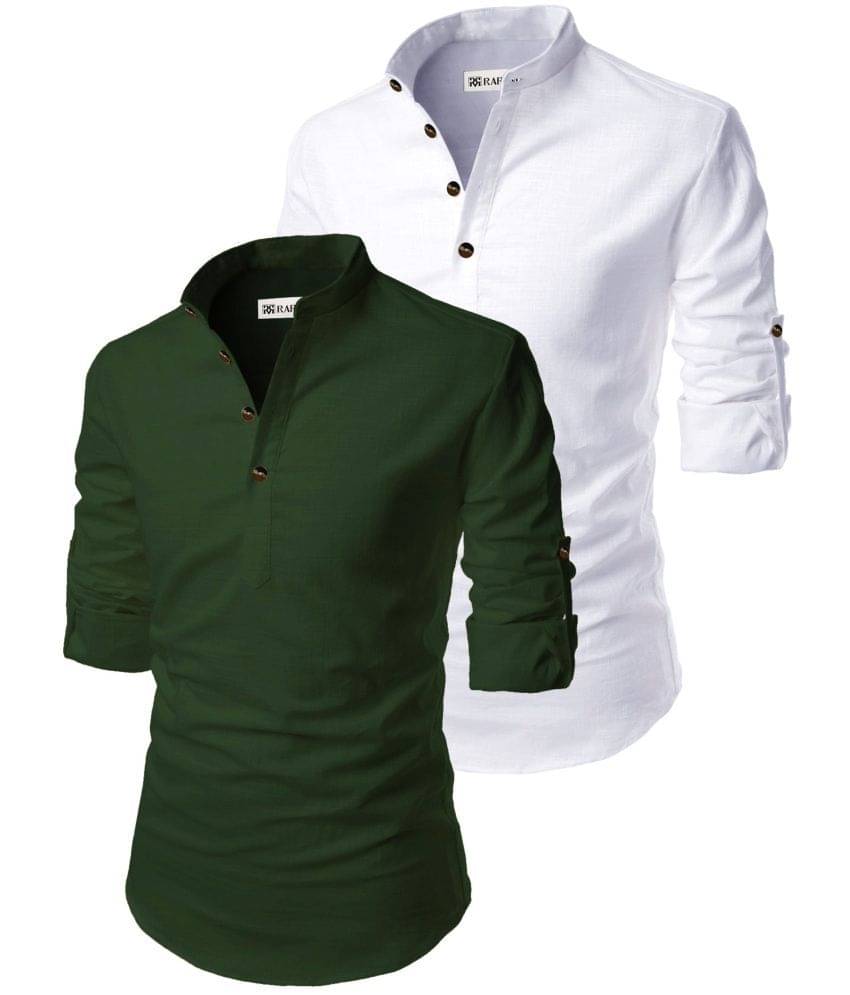 RAREMARK Black Cotton Men's Regular Kurta ( Pack of 2 ) RAREMARK Black Cotton Men's Regular Kurta ( Pack of 2 )