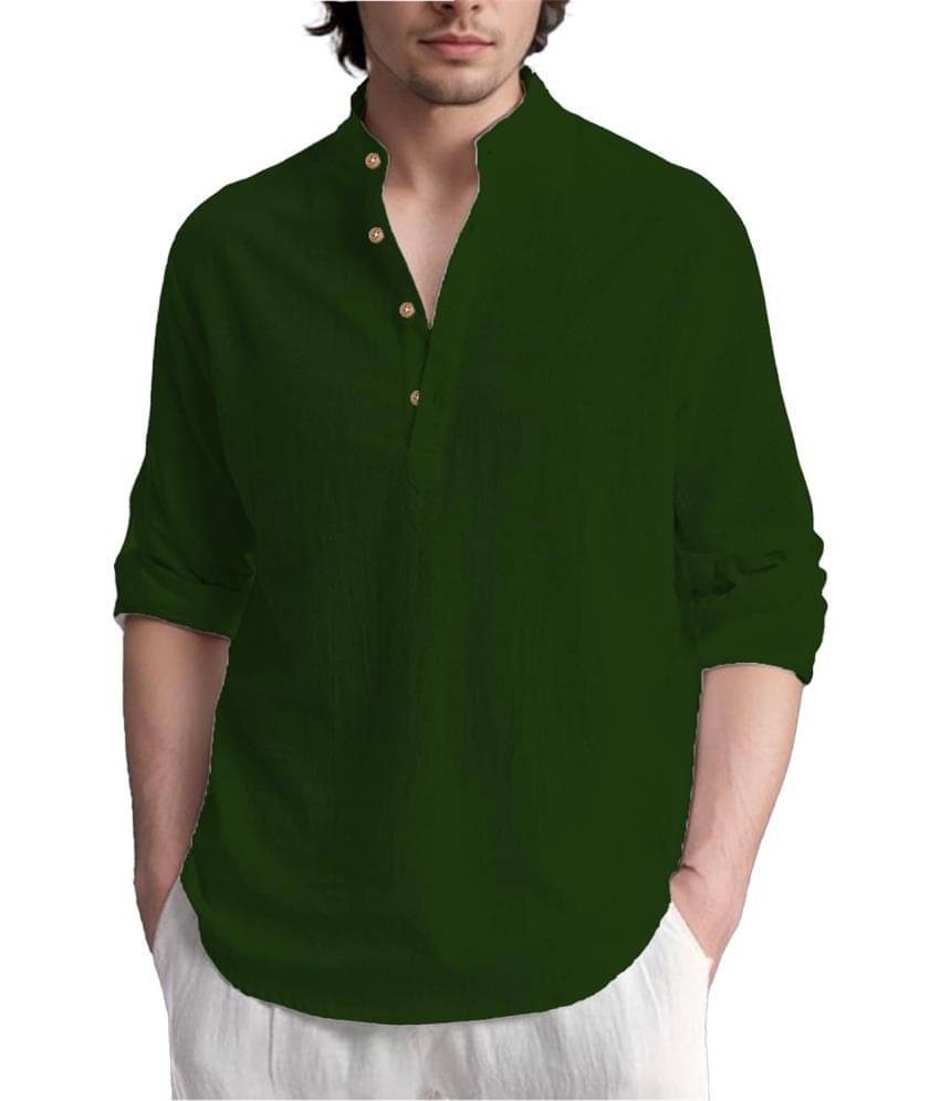 RAREMARK Grey Cotton Men's Shirt Style Kurta ( Pack of 1 ) RAREMARK Grey Cotton Men's Shirt Style Kurta ( Pack of 1 )
