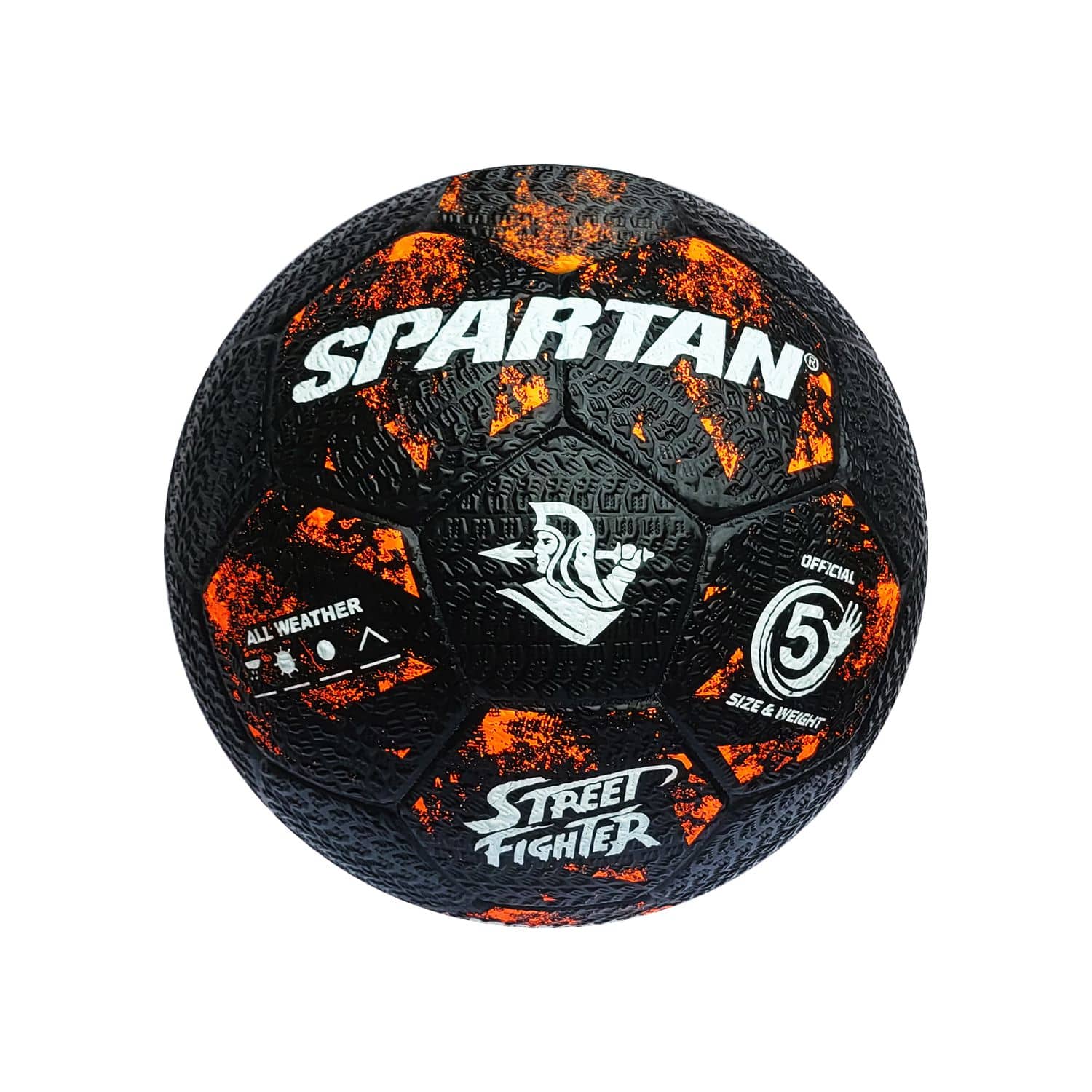 Spartan Black Rubber Football ( Pack of 1 ) - Sports and Fitness Equipment | Buy online on ZillyBuy