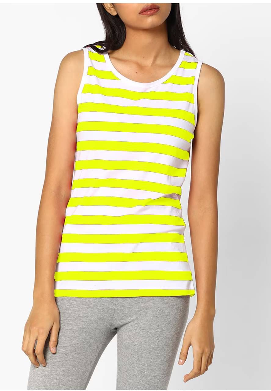     			Vee Saa Hosiery Cotton Tank Top ( Yellow )