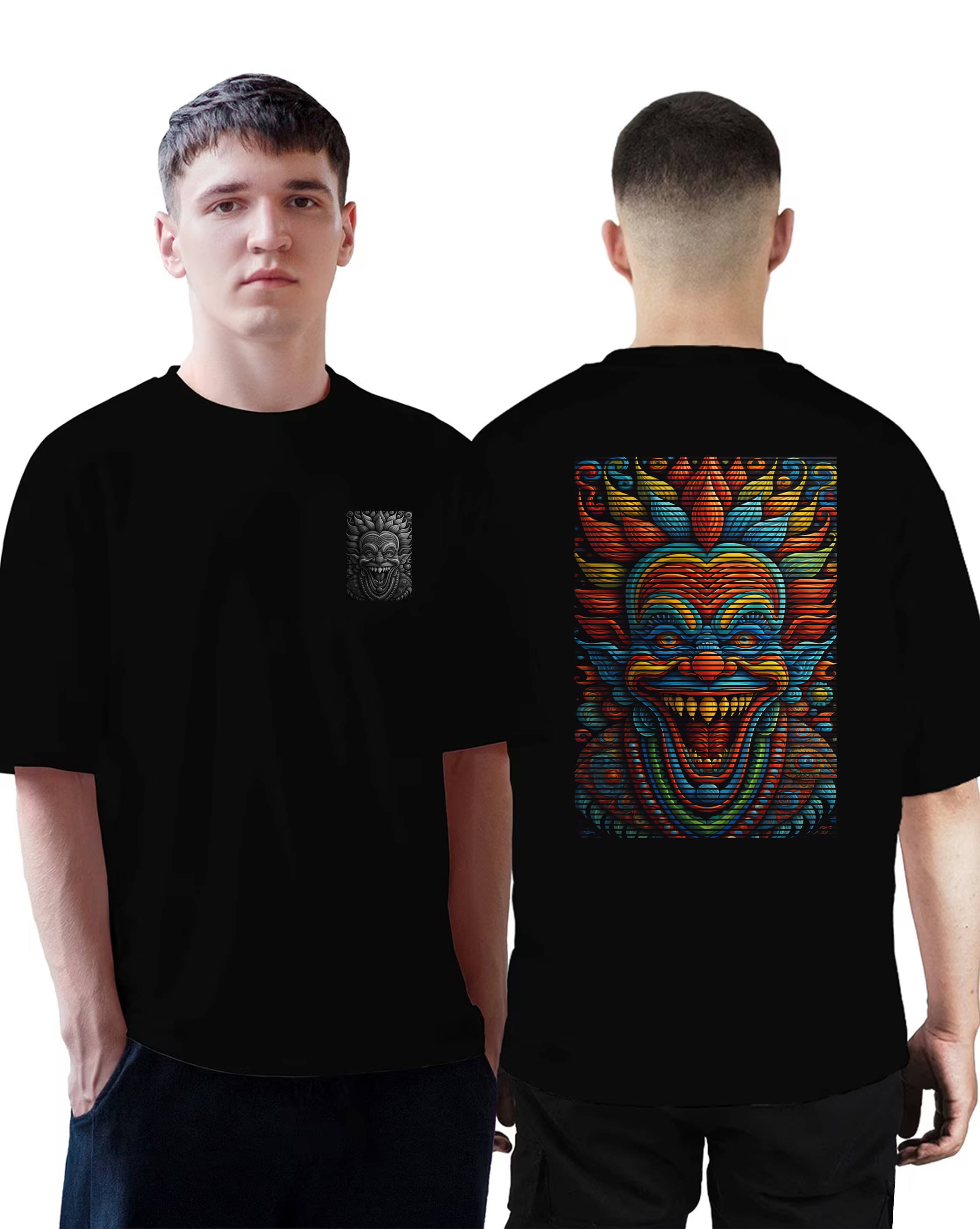     			Vee Saa Hosiery Men Cotton Regular Fit Printed T-Shirt ( Black )