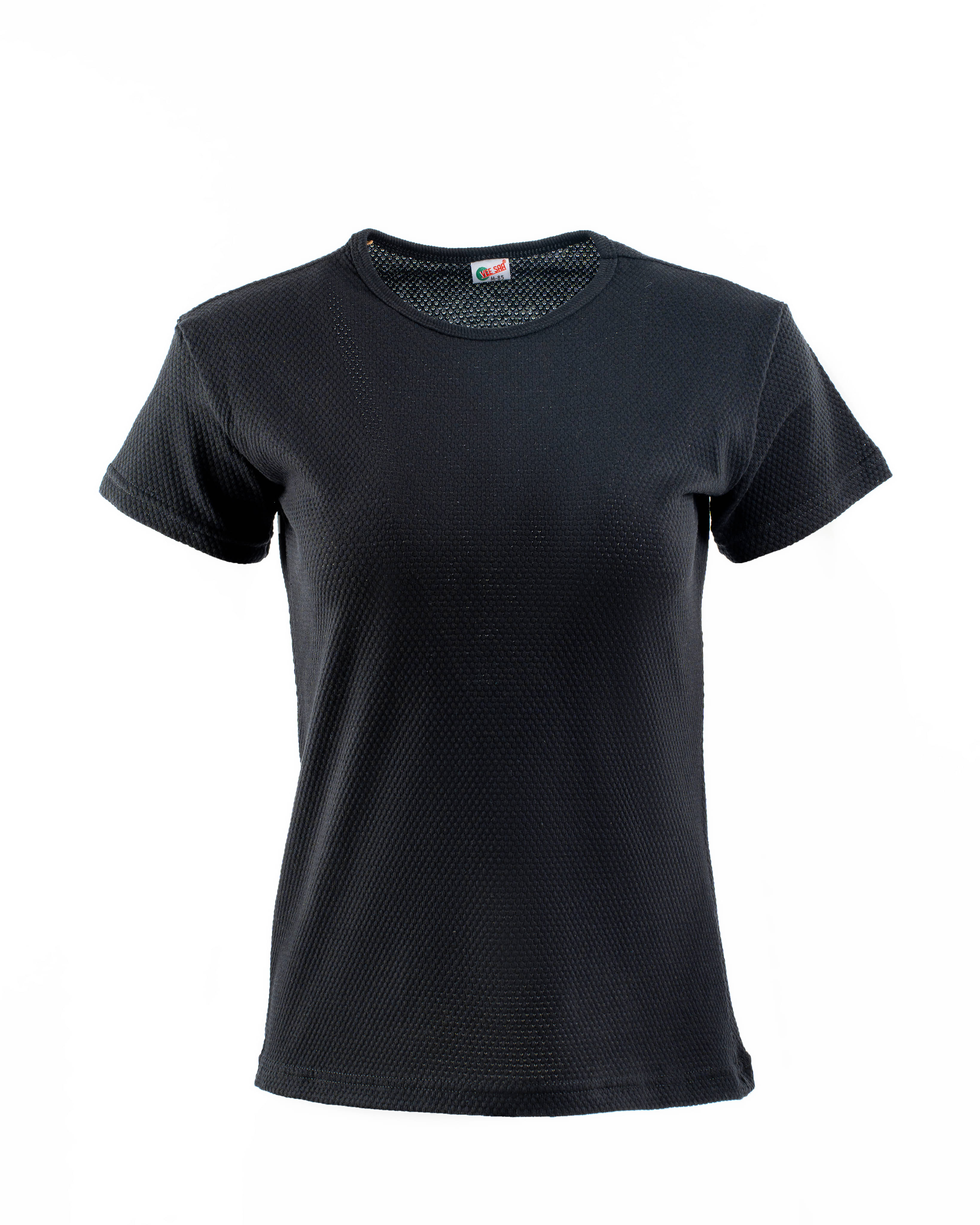     			Vee Saa Hosiery Women Cotton Solid Regular Fit Round Neck T-Shirt ( Black )