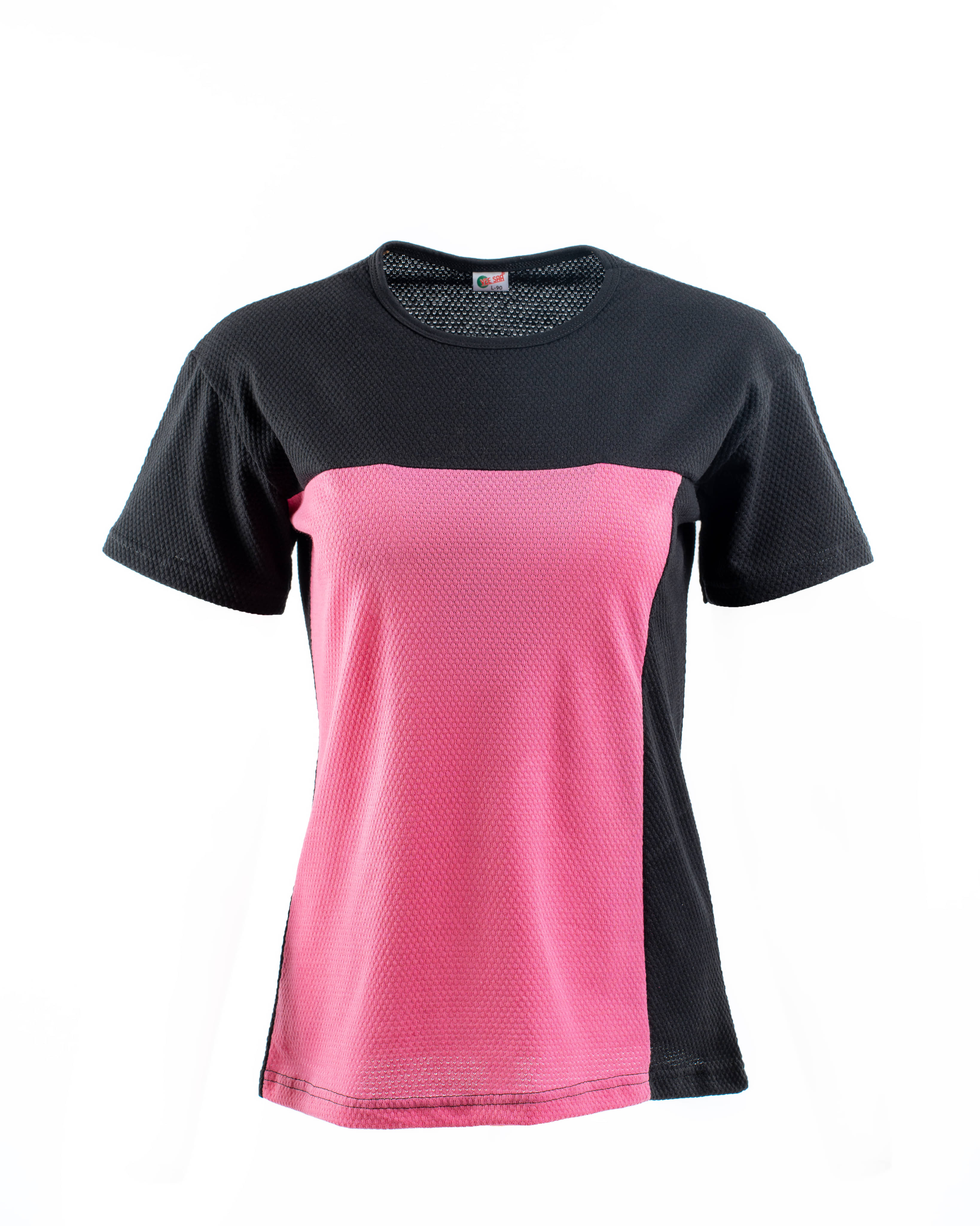 Vee Saa Hosiery Women Cotton Colorblock Regular Fit Round Neck T-Shirt ( Pink )     			Vee Saa Hosiery Women Cotton Colorblock Regular Fit Round Neck T-Shirt ( Pink )