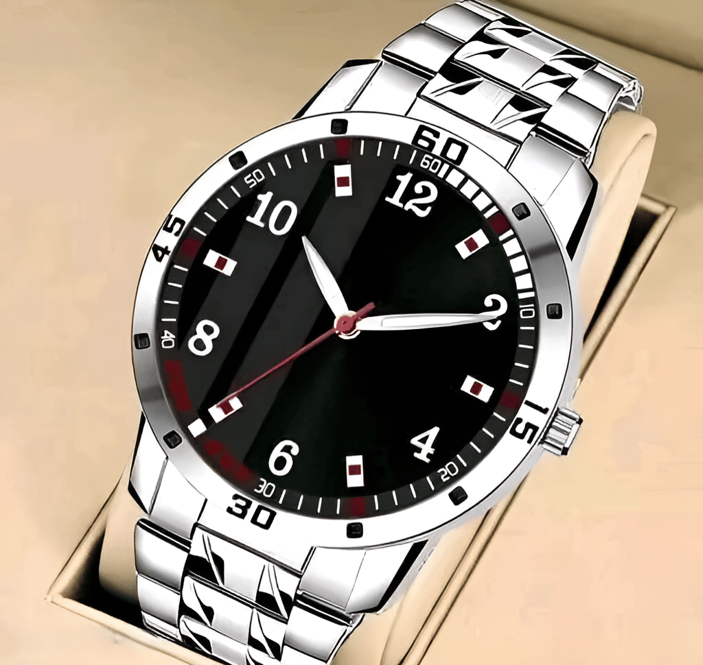     			Wristy Silver Stainless Steel Analog Men's Watch