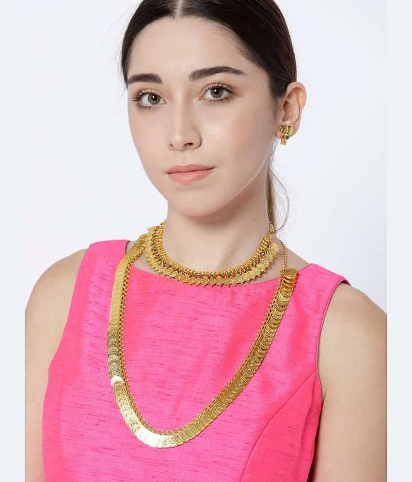 YOUBELLA Multi Color Alloy Necklace Set ( Pack of 1 )