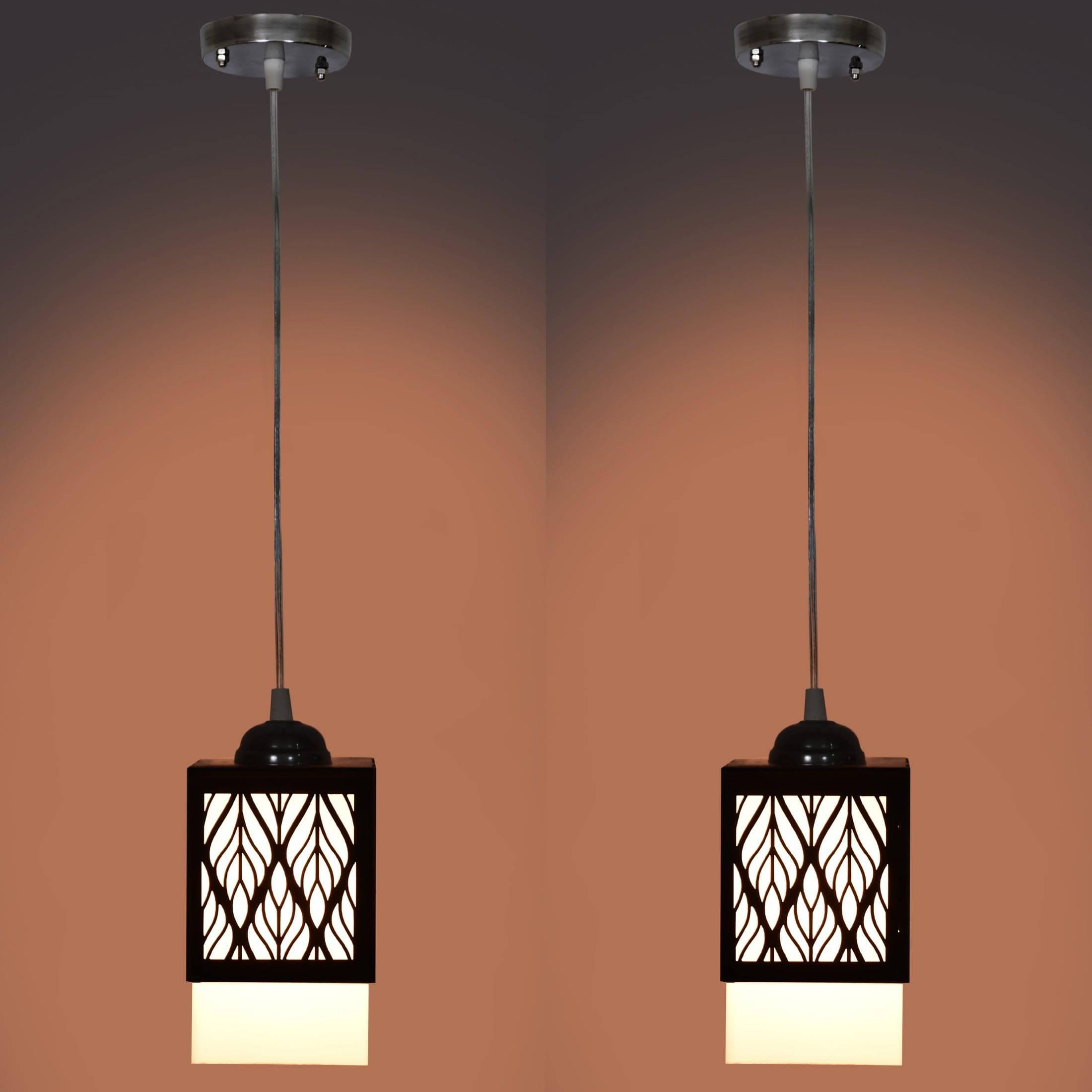 AFAST Wood Black Hanging Lights - Pack of 2 AFAST Wood Black Hanging Lights - Pack of 2