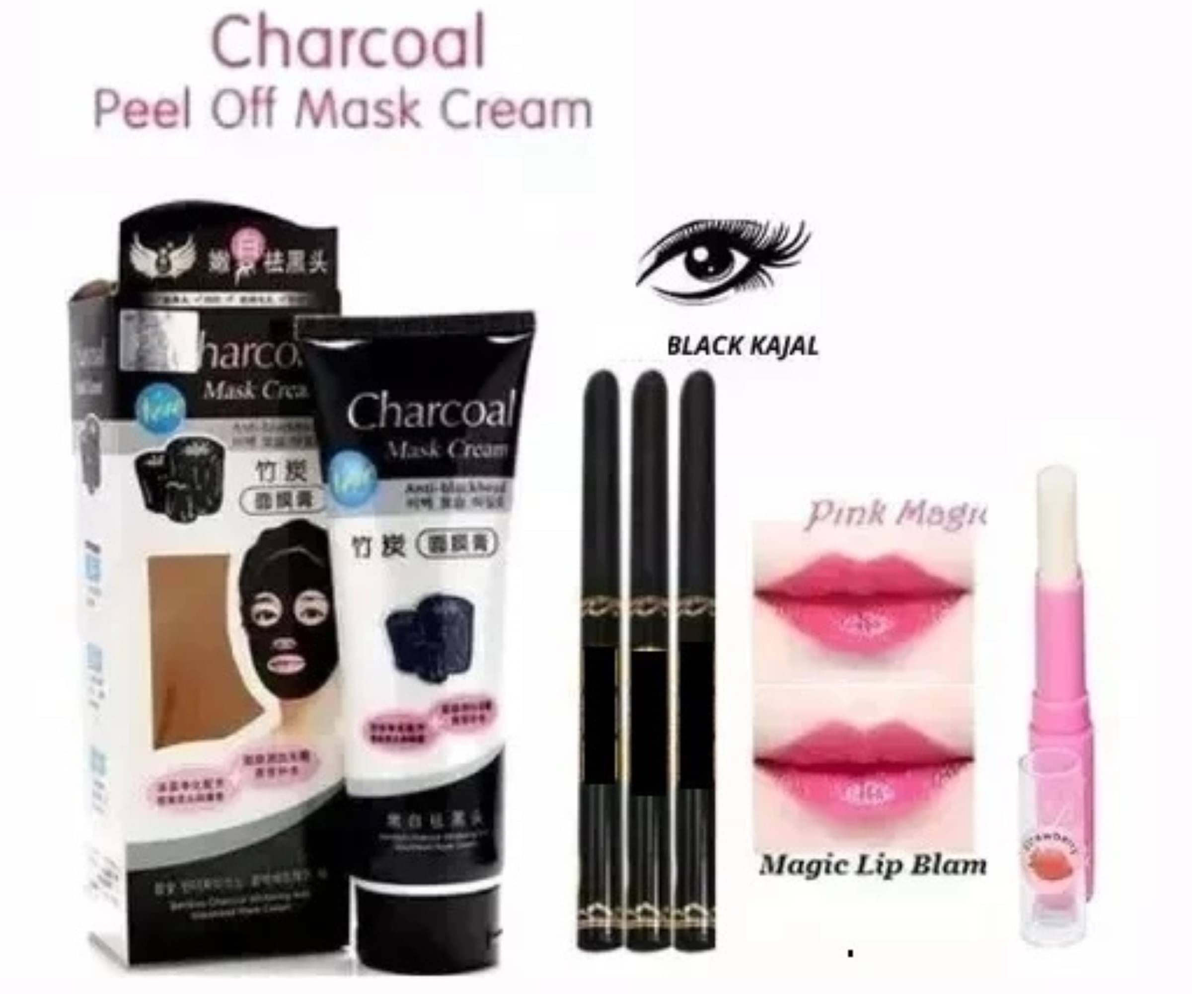     			Yelgo Makeup Kit ( Charcoal Mask::3 Kajal::Lip Balm )