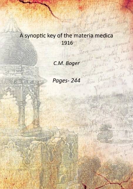     			A synoptic key of the materia medica