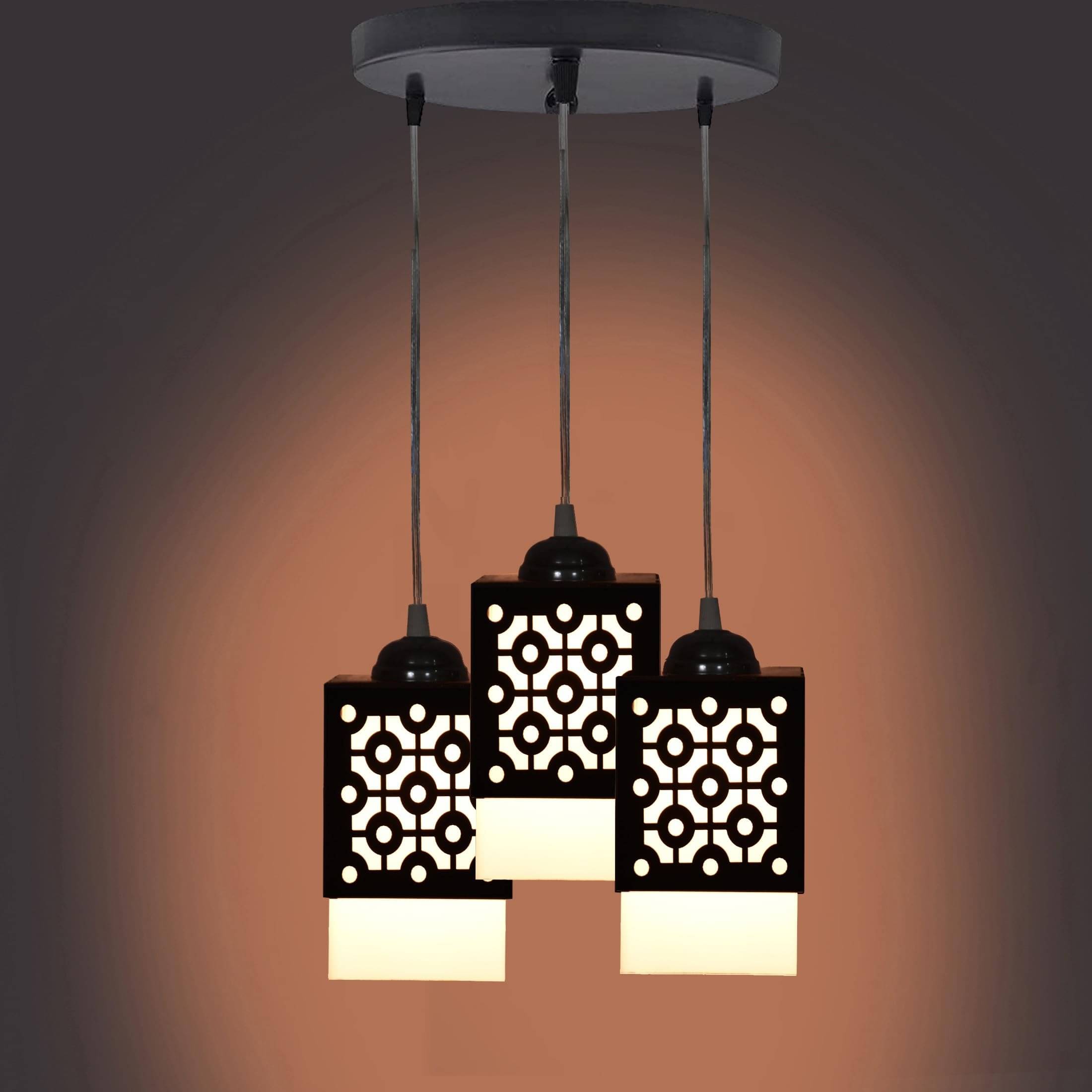 AFAST Wood Black Hanging Lights - Pack of 3 AFAST Wood Black Hanging Lights - Pack of 3