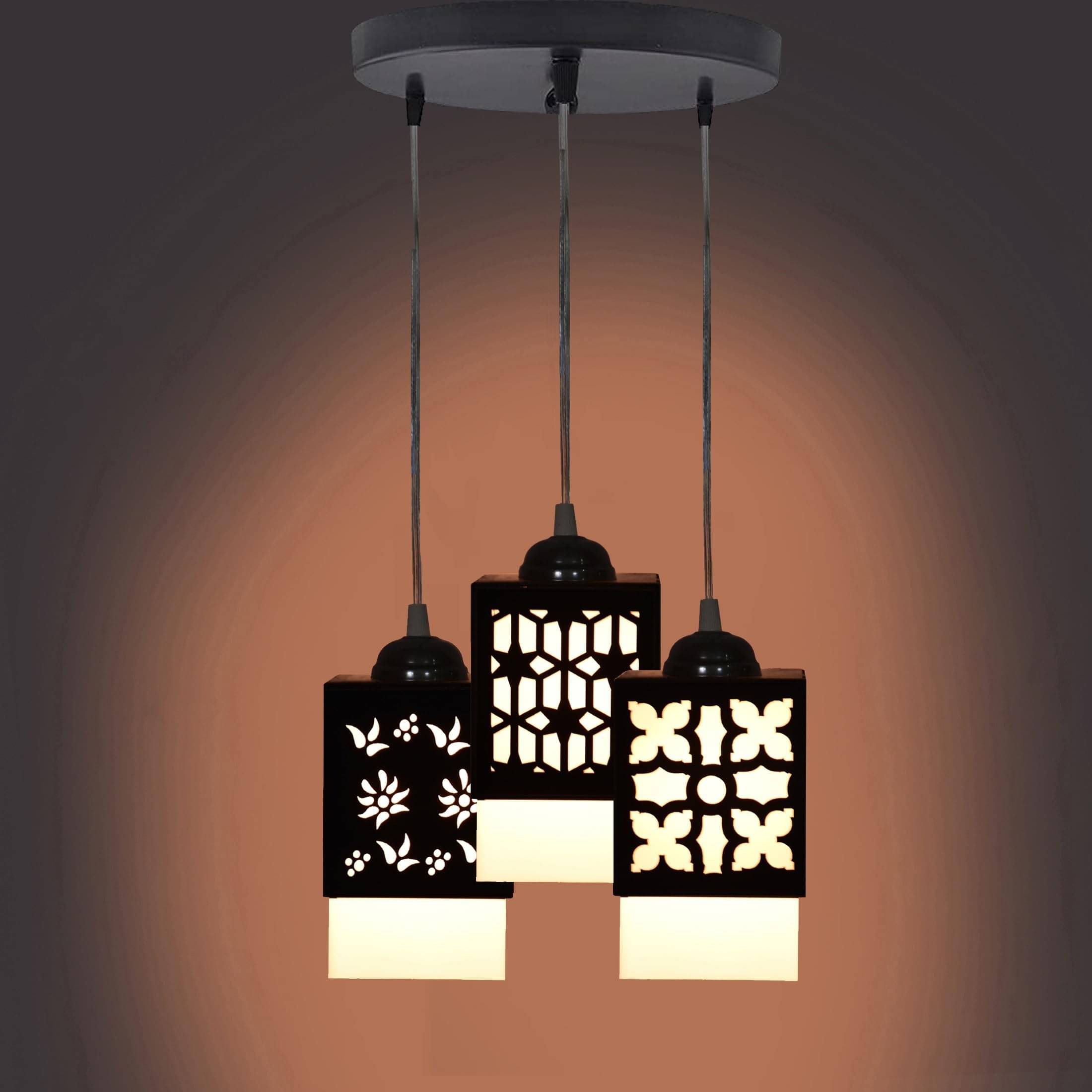 AFAST Wood Black Hanging Lights - Pack of 1 AFAST Wood Black Hanging Lights - Pack of 1