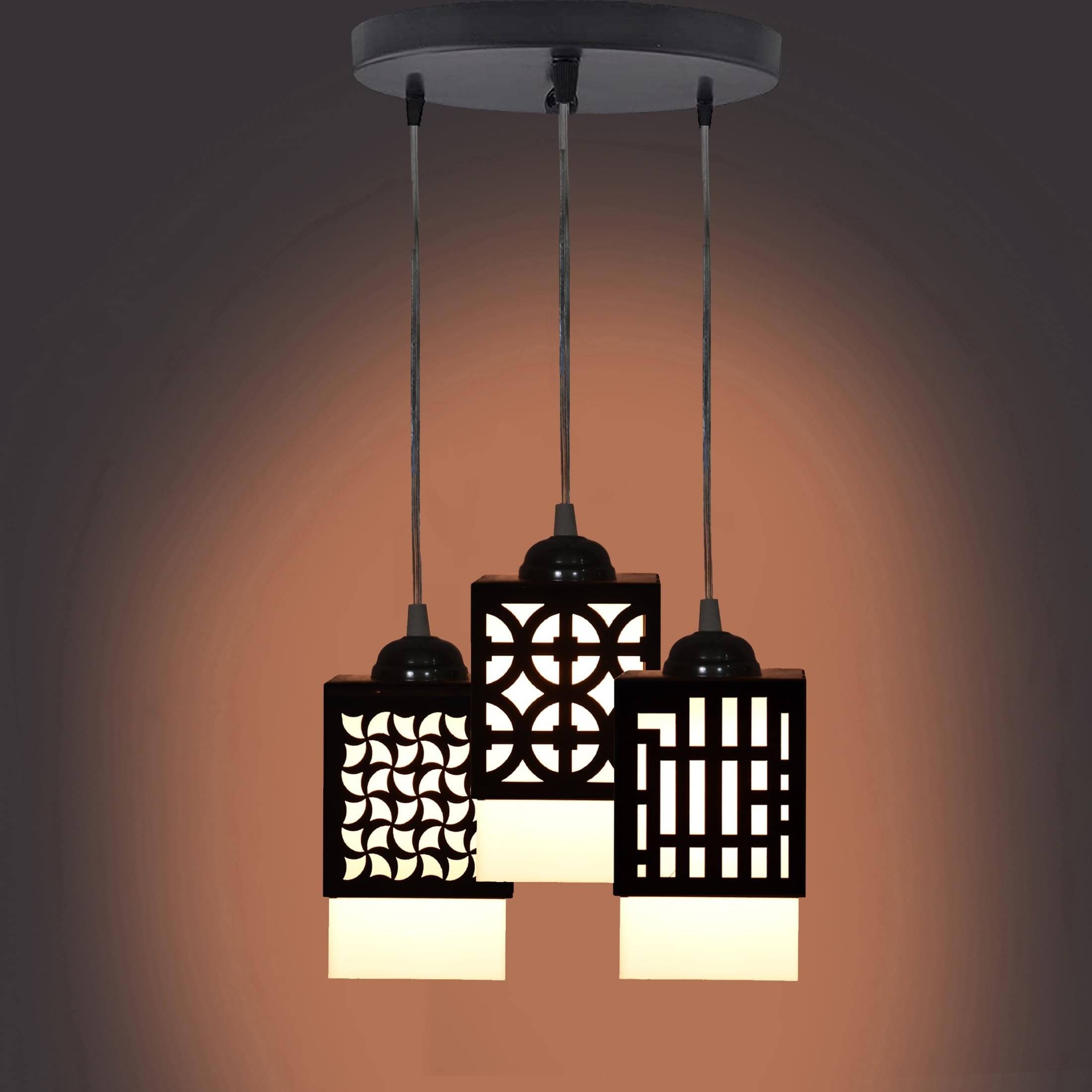AFAST Wood Black Hanging Lights - Pack of 1 AFAST Wood Black Hanging Lights - Pack of 1