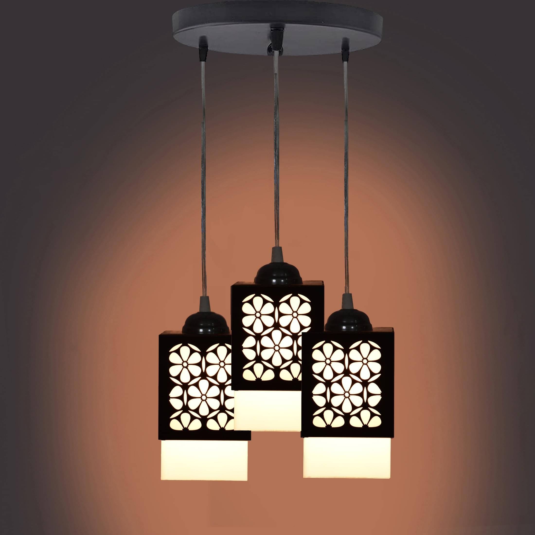 AFAST Wood Black Hanging Lights - Pack of 3 AFAST Wood Black Hanging Lights - Pack of 3