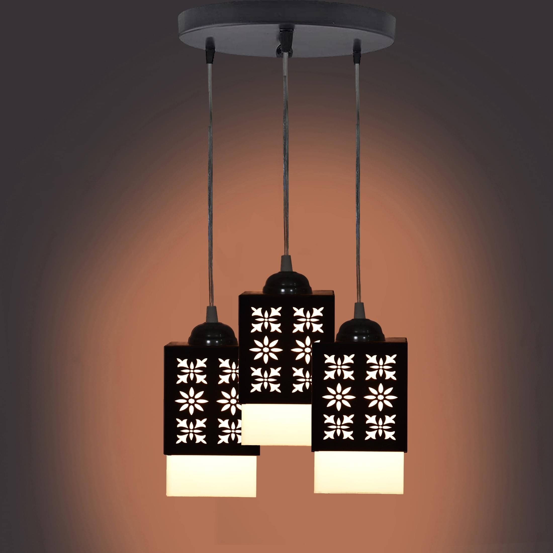AFAST Wood Black Hanging Lights - Pack of 3 AFAST Wood Black Hanging Lights - Pack of 3