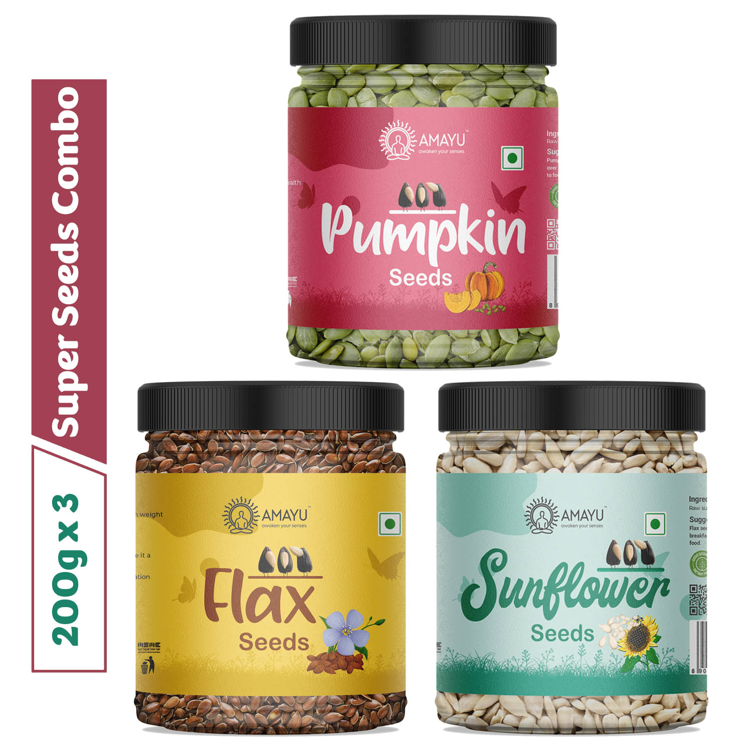 AMAYU Pumpkin Seeds ( Pack of 3 ) AMAYU Pumpkin Seeds ( Pack of 3 )