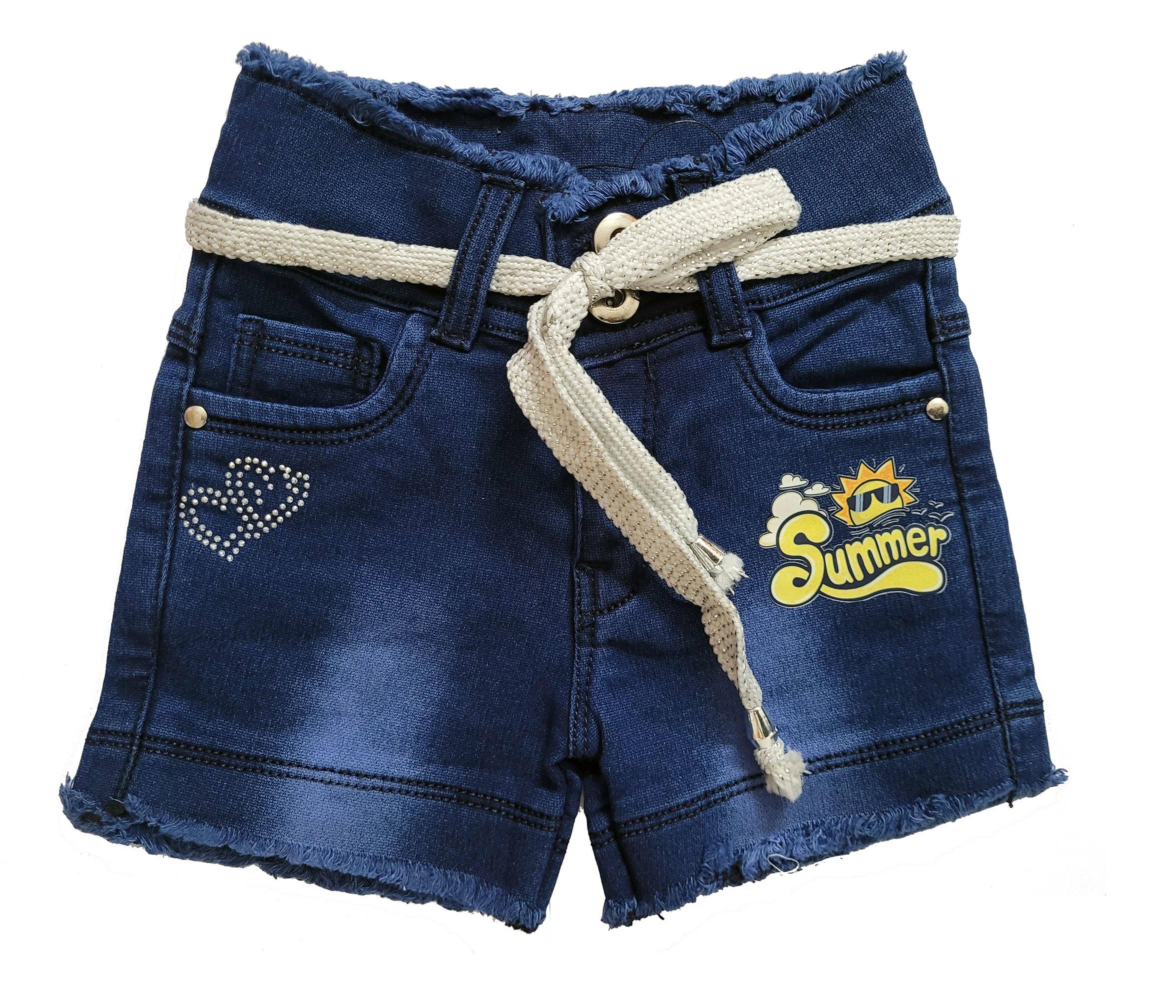     			Arshia Fashions Pack of 1 Girls Denim Shorts ( Dark Blue )