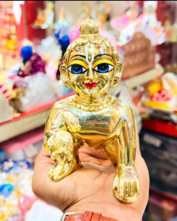     			Brajeswari Brass Laddu Gopal Idol ( 10 cm )