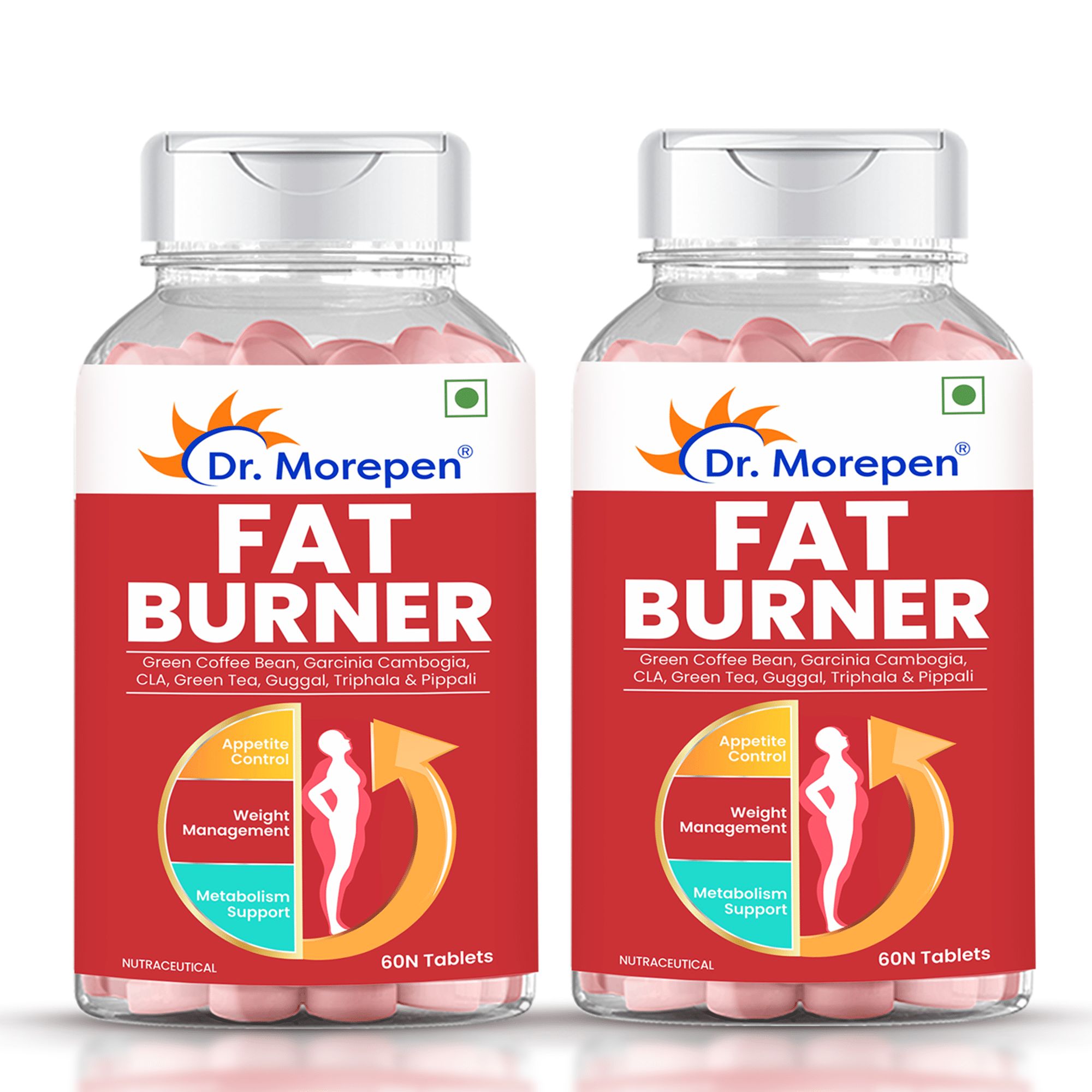 Dr. Morepen Fat Burner with CLA & Garcinia Supports Weight Loss & Fuels Metabolism (120 Tablets) Dr. Morepen Fat Burner with CLA & Garcinia Supports Weight Loss & Fuels Metabolism (120 Tablets)