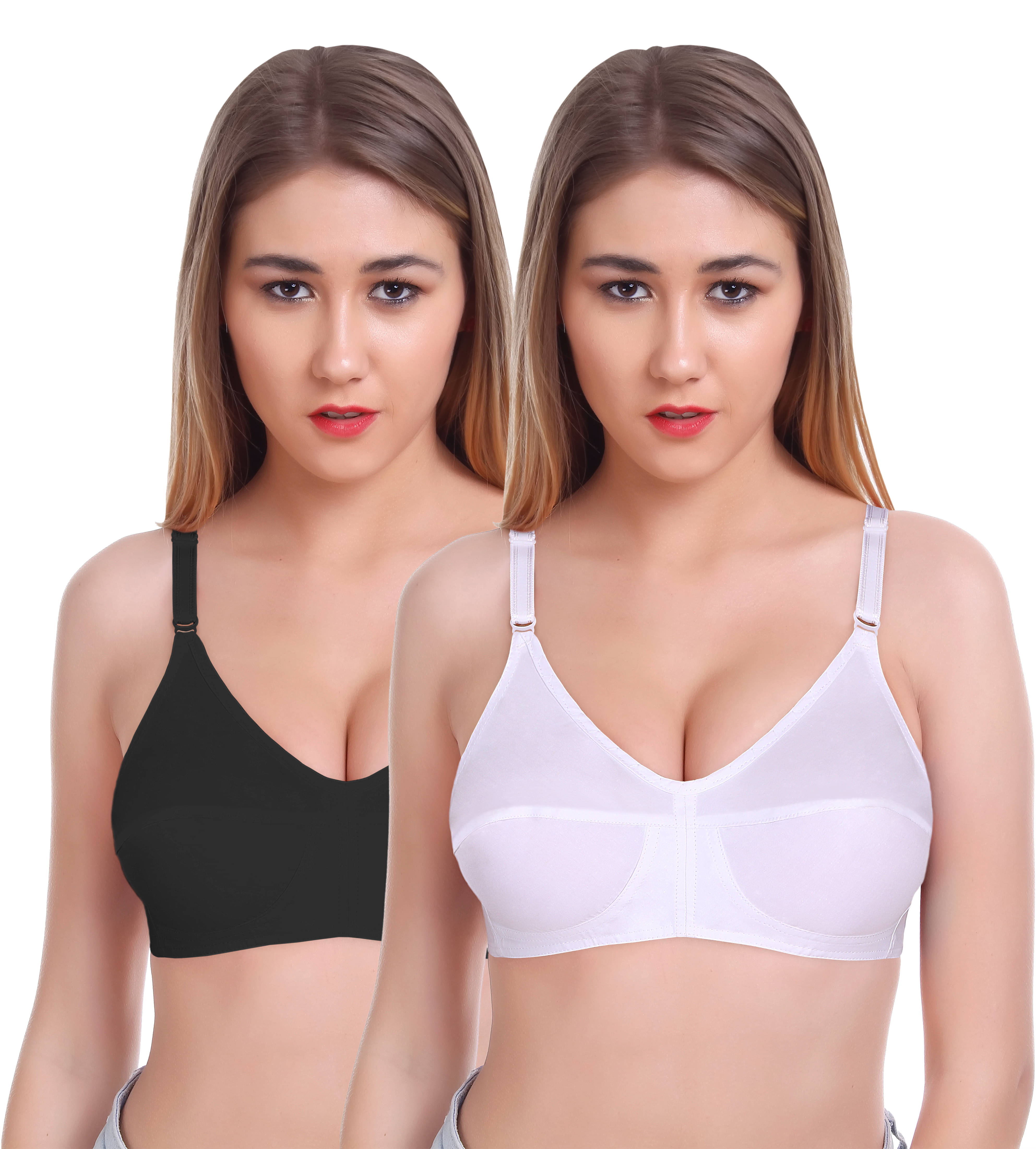     			Featherline Pack of 2 Cotton Non Padded Everyday Bra For Women ( Multicolor2 )