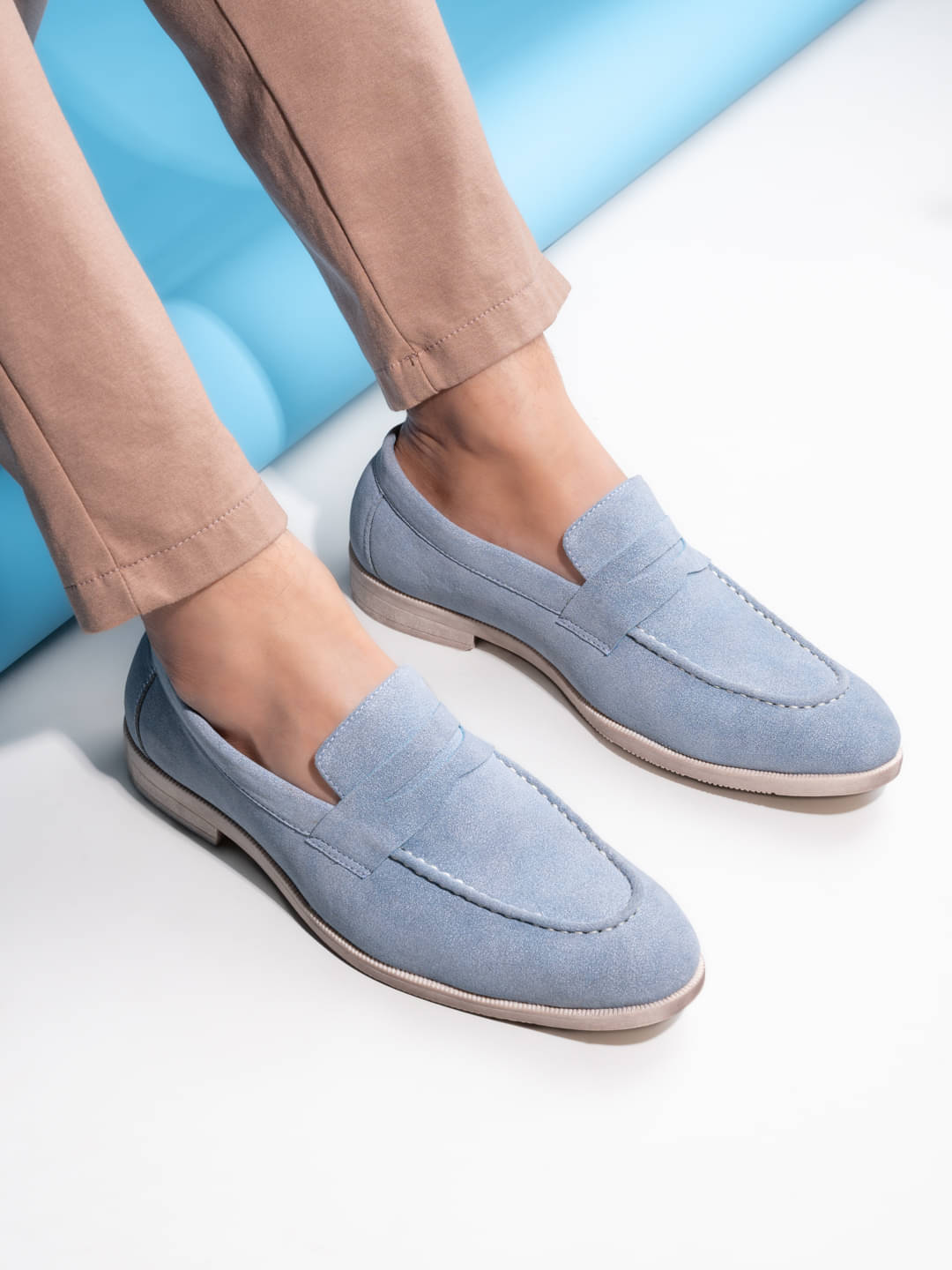     			Fentacia Light Blue Men's Korean Shoes