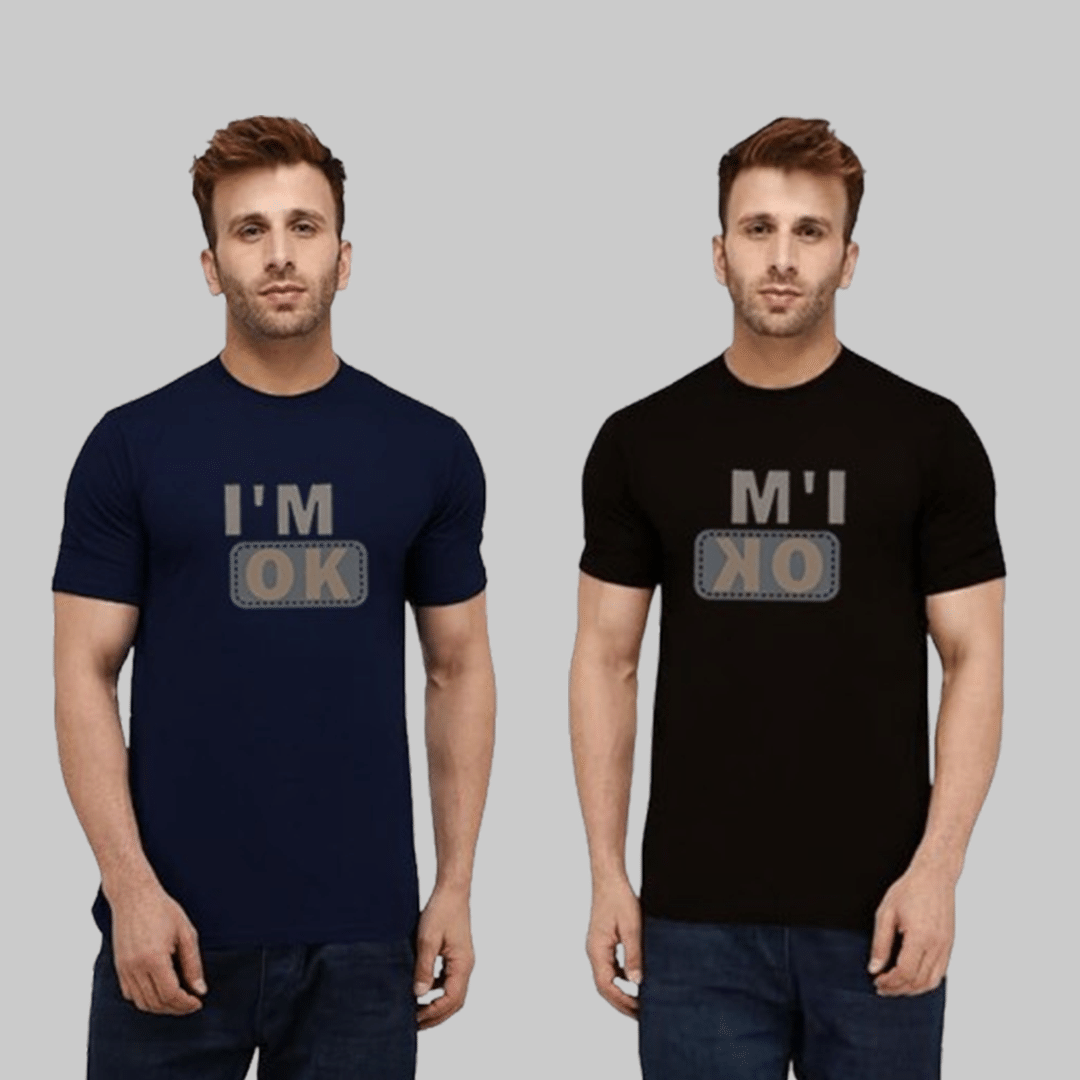     			Glito Men Cotton Blend Oversized Fit Printed T-Shirt ( Black )