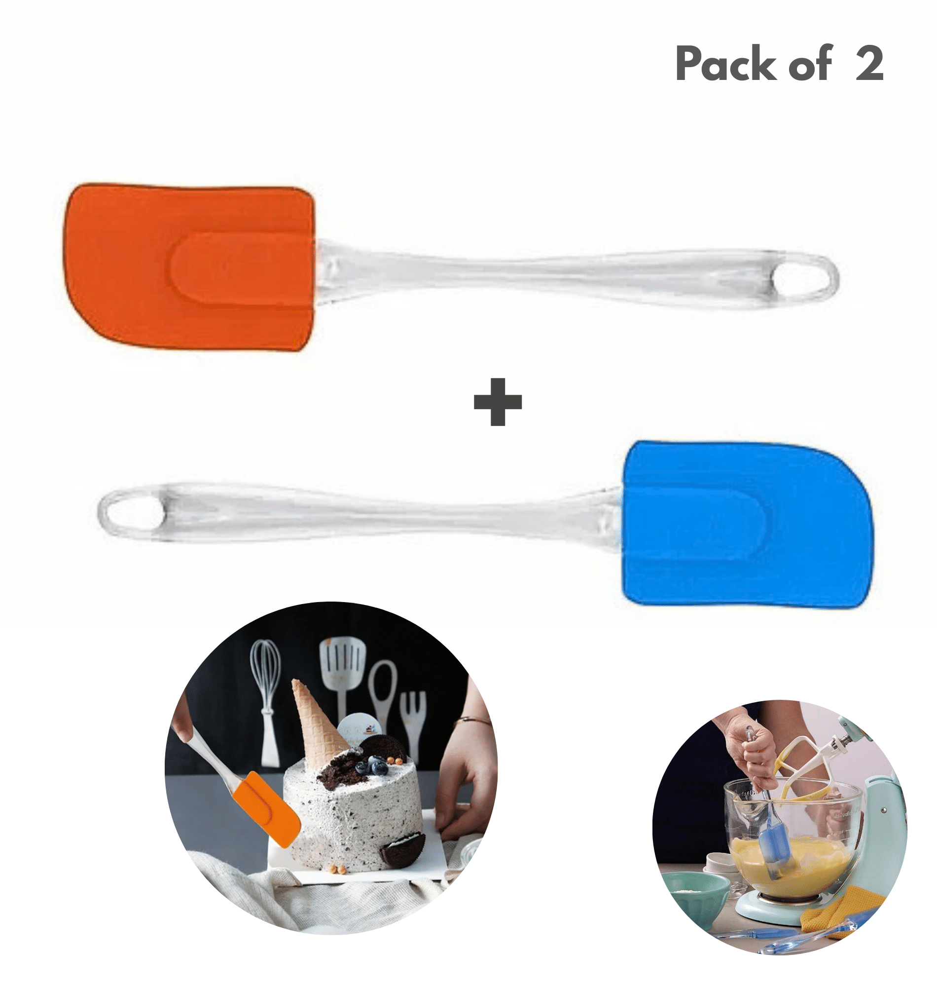 HOMELY,Combo (Pack - 2) 2 Spatula Set for Cooking, Baking, Grilling, BBQ - Easy Cleaning Marinating, best kitchen combo HOMELY,Combo (Pack - 2) 2 Spatula Set for Cooking, Baking, Grilling, BBQ - Easy Cleaning Marinating, best kitchen combo