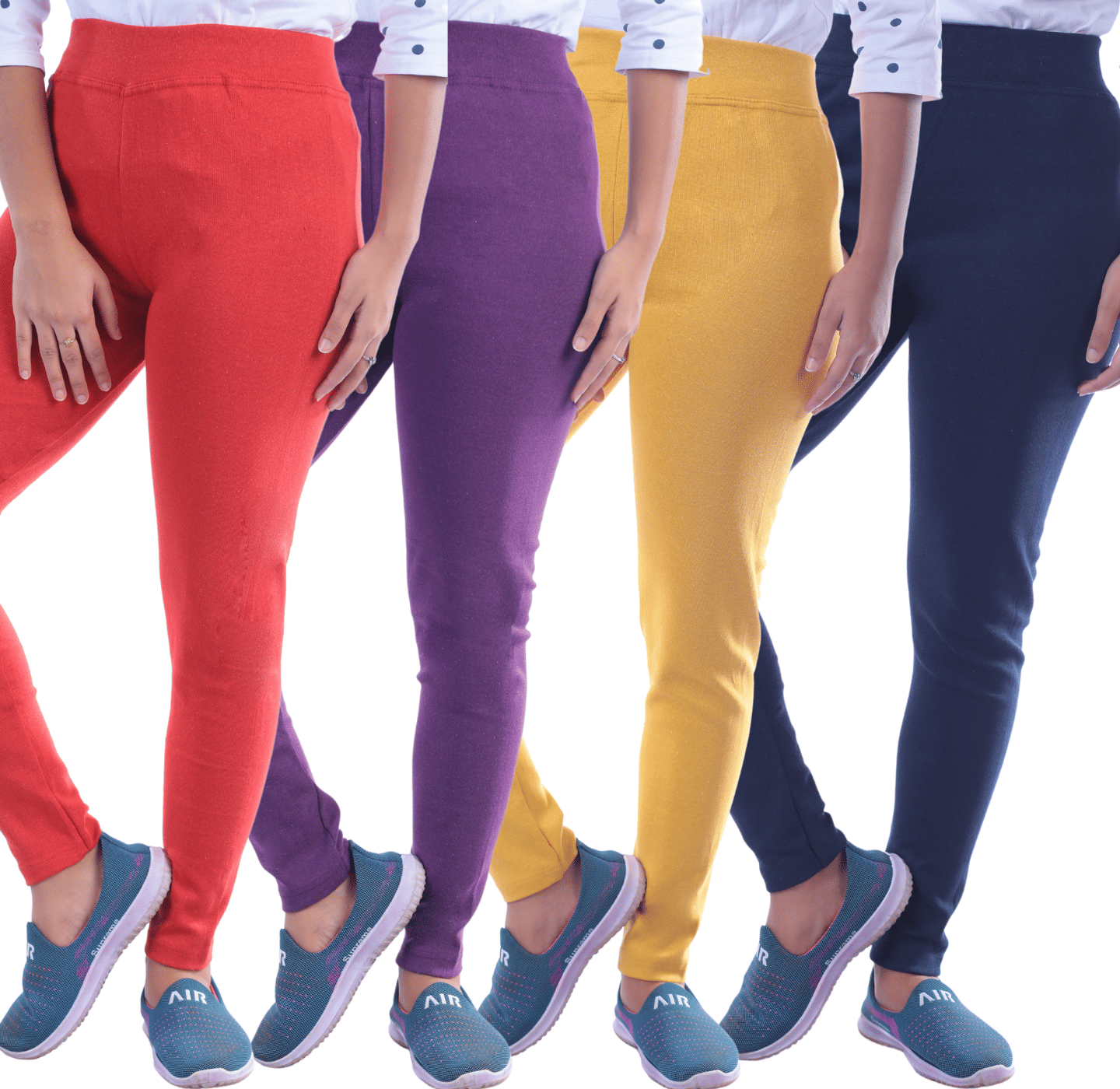     			KARARO Women Cotton Blend Skinny Fit Jegging