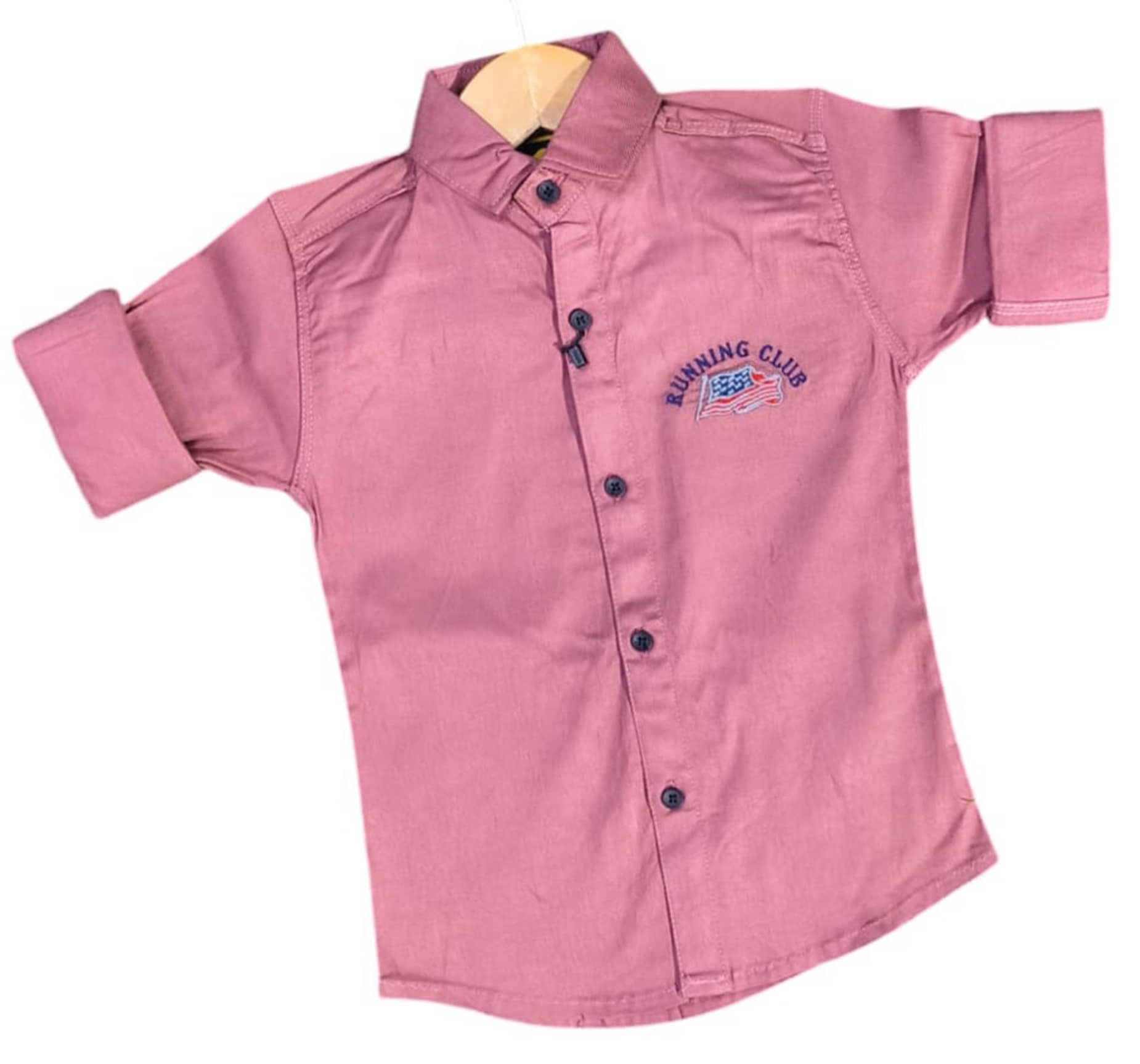 KIDS CLUB Pack of 1 Boys 100% Cotton Full Sleeves Shirt ( Sky Blue )