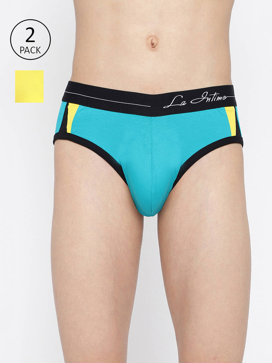 La Intimo Pack of 2 Lycra Briefs For Men's ( Multicolor7 ) La Intimo Pack of 2 Lycra Briefs For Men's ( Multicolor7 )