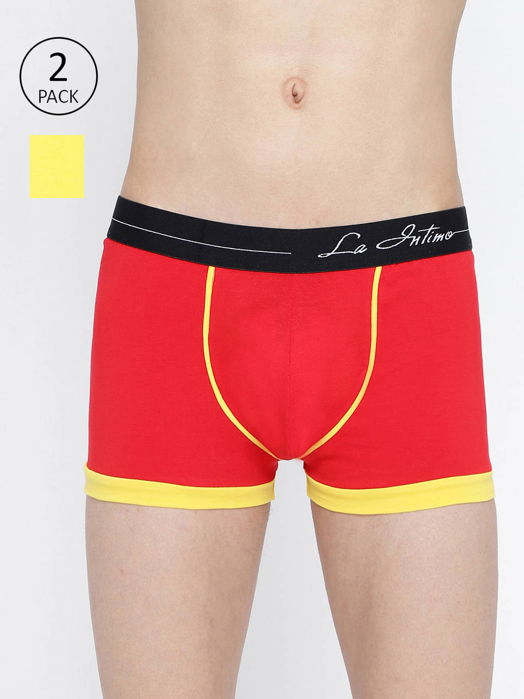 La Intimo Pack of 2 Lycra Trunks For Men's ( Multicolor5 )     			La Intimo Pack of 2 Lycra Trunks For Men's ( Multicolor5 )