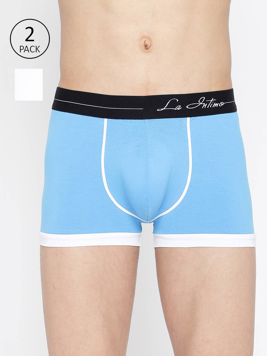     			La Intimo Pack of 2 Lycra Trunks For Men's ( Multicolor5 )