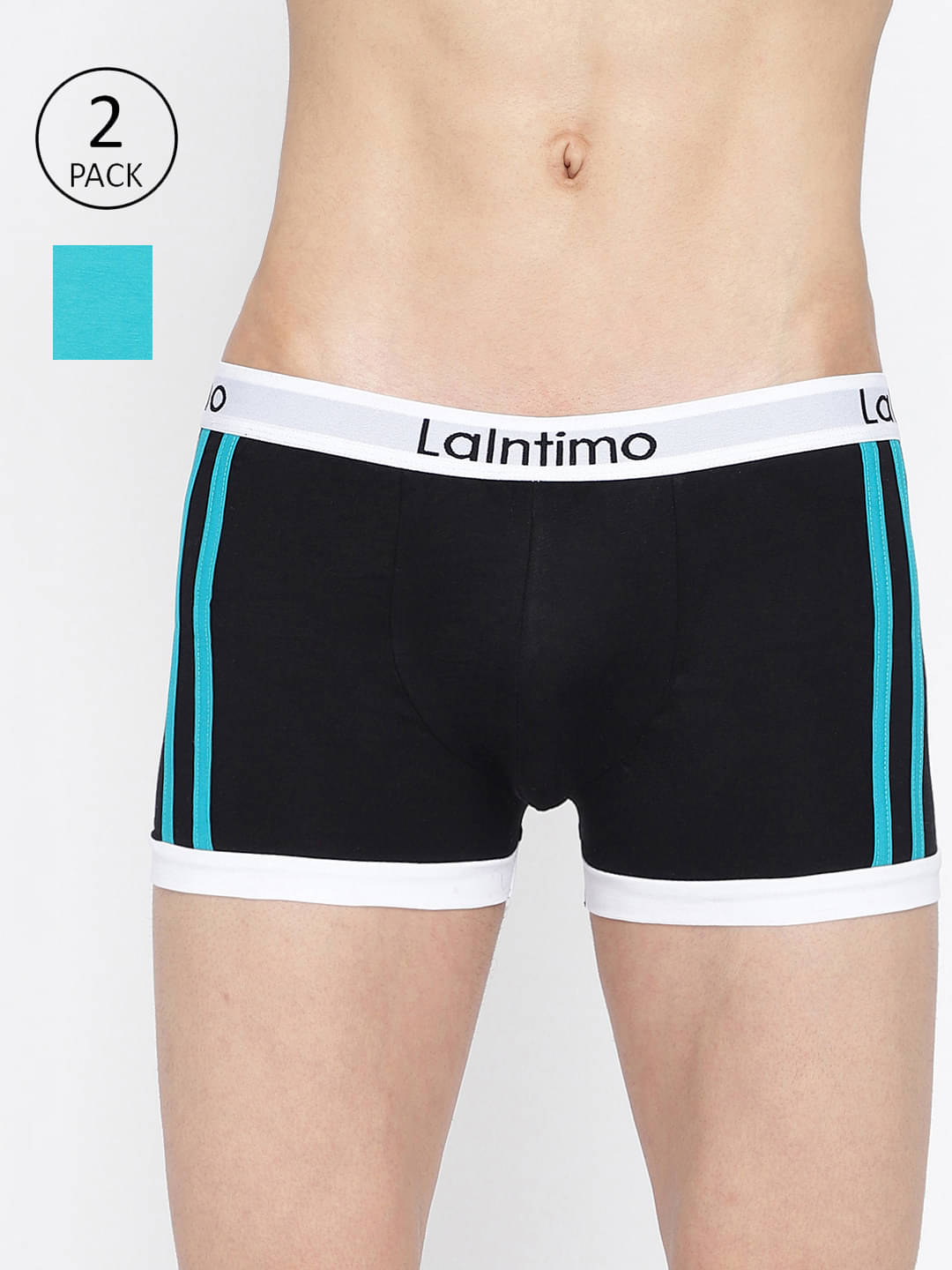 La Intimo Pack of 2 Lycra Trunks For Men's ( Multicolor2 )     			La Intimo Pack of 2 Lycra Trunks For Men's ( Multicolor2 )