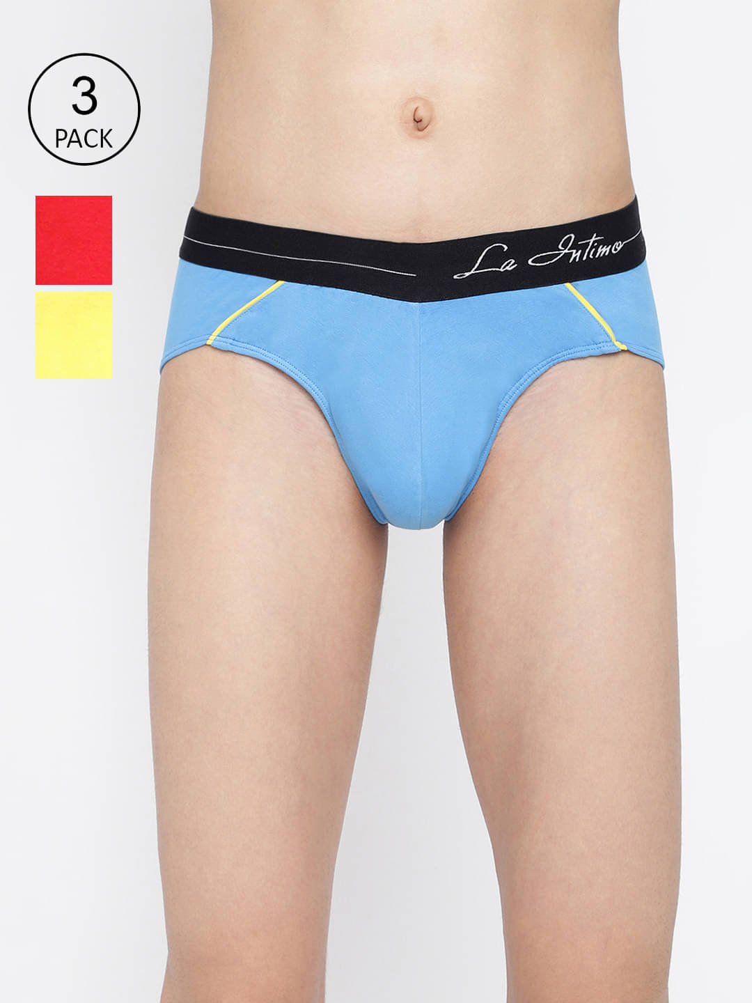 La Intimo Pack of 3 Lycra Briefs For Men's ( Multicolor14 ) La Intimo Pack of 3 Lycra Briefs For Men's ( Multicolor14 )
