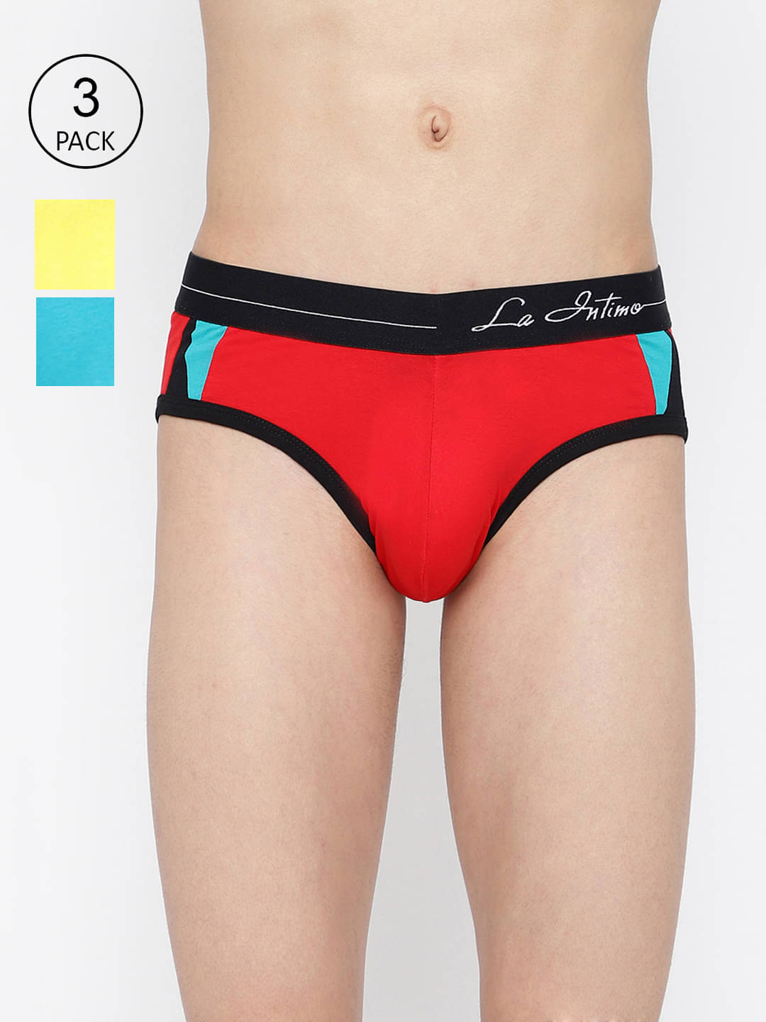     			La Intimo Pack of 3 Lycra Briefs For Men's ( Multicolor8 )