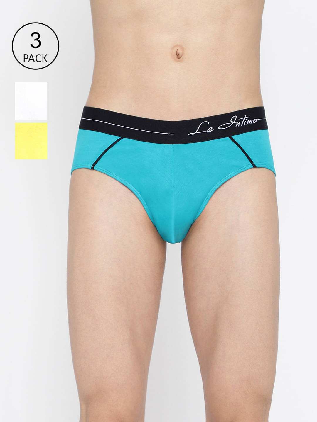 La Intimo Pack of 3 Lycra Briefs For Men's ( Multicolor14 ) La Intimo Pack of 3 Lycra Briefs For Men's ( Multicolor14 )