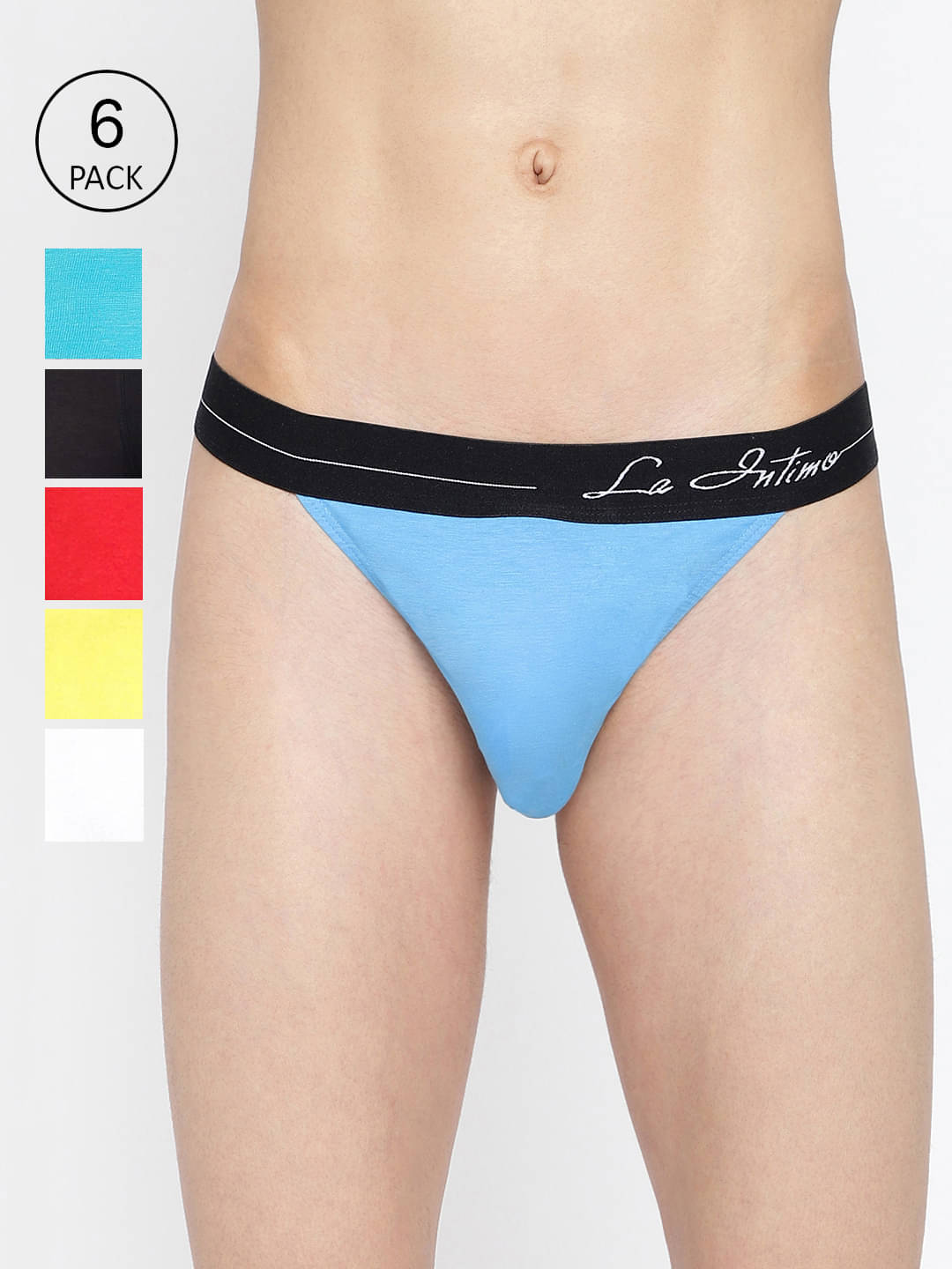 La Intimo Pack of 6 Lycra Thongs For Men's ( Multicolor1 ) La Intimo Pack of 6 Lycra Thongs For Men's ( Multicolor1 )